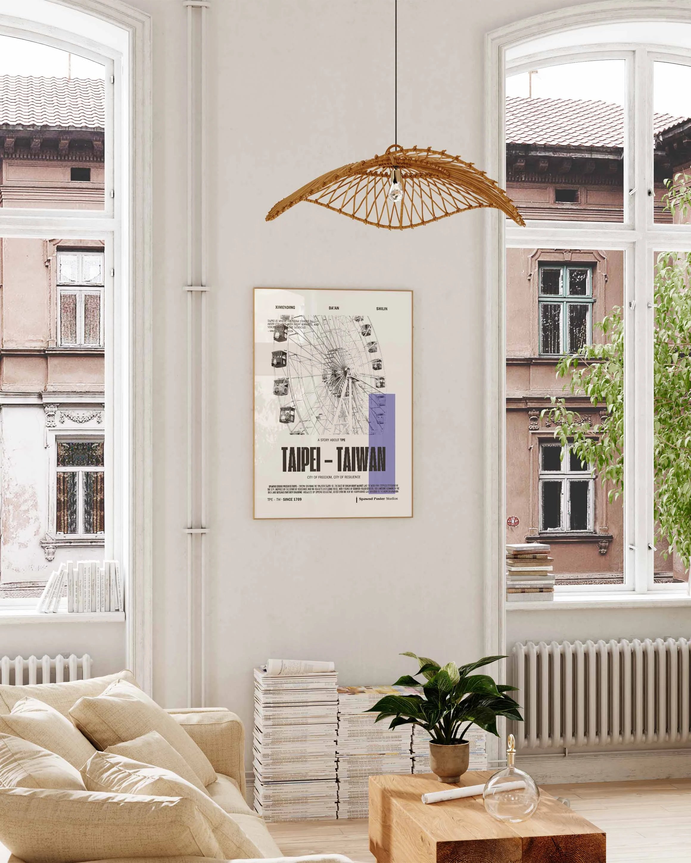 Taipei Poster – FineArt Wandbild, moderne Kunst & Fine Art Print von Spawnd, handgefertigt & Made in Germany