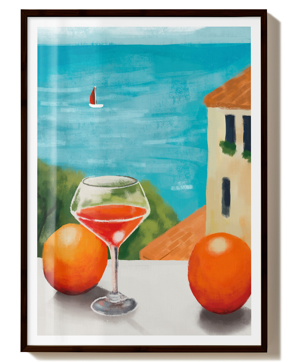 Tarde de Cítricos Poster – FineArt Wandbild, moderne Kunst & Fine Art Print von Spawnd, handgefertigt & Made in Germany