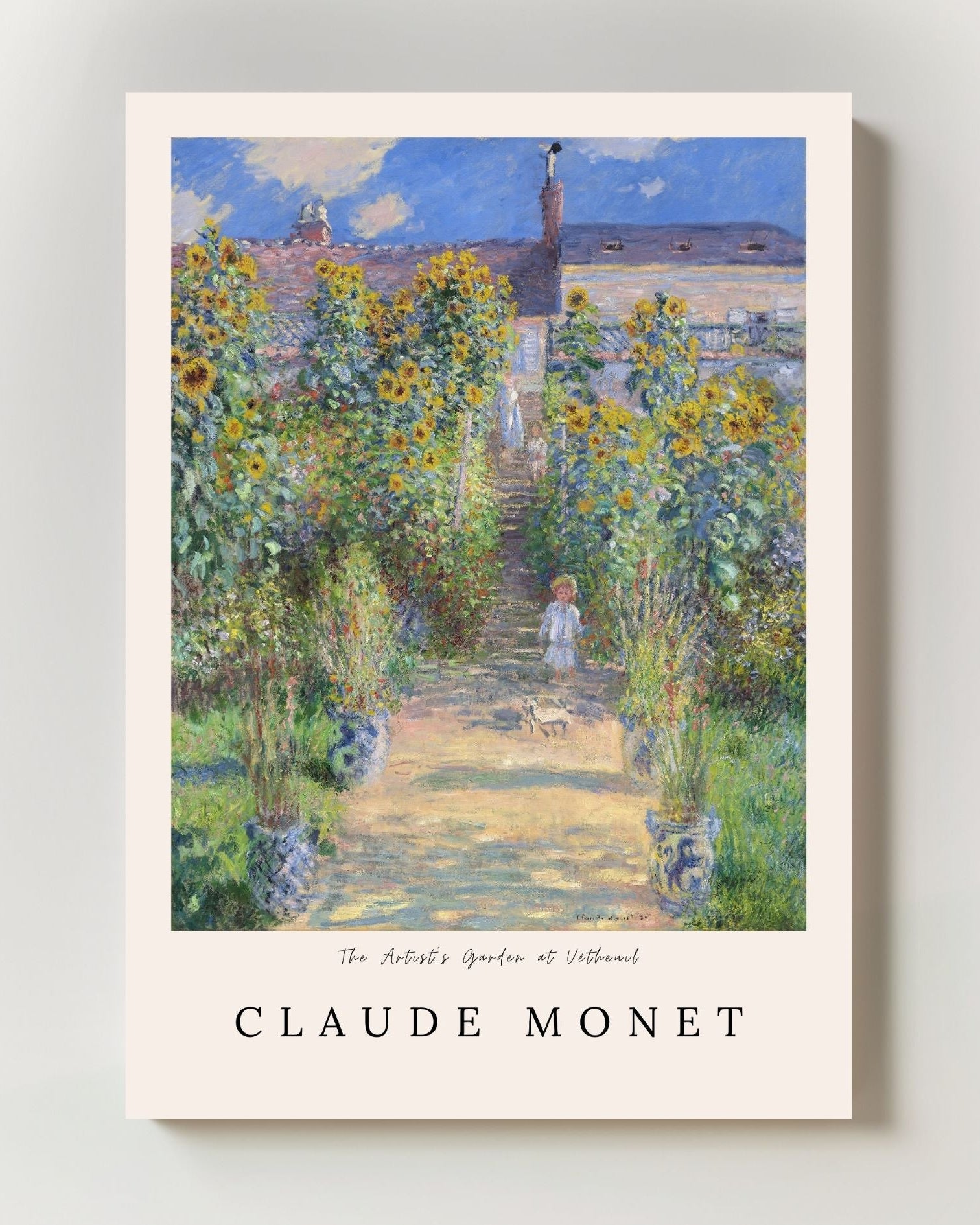 The Artist’s Garden at Vétheuil Poster – FineArt Wandbild, moderne Kunst & Fine Art Print von Spawnd, handgefertigt & Made in Germany