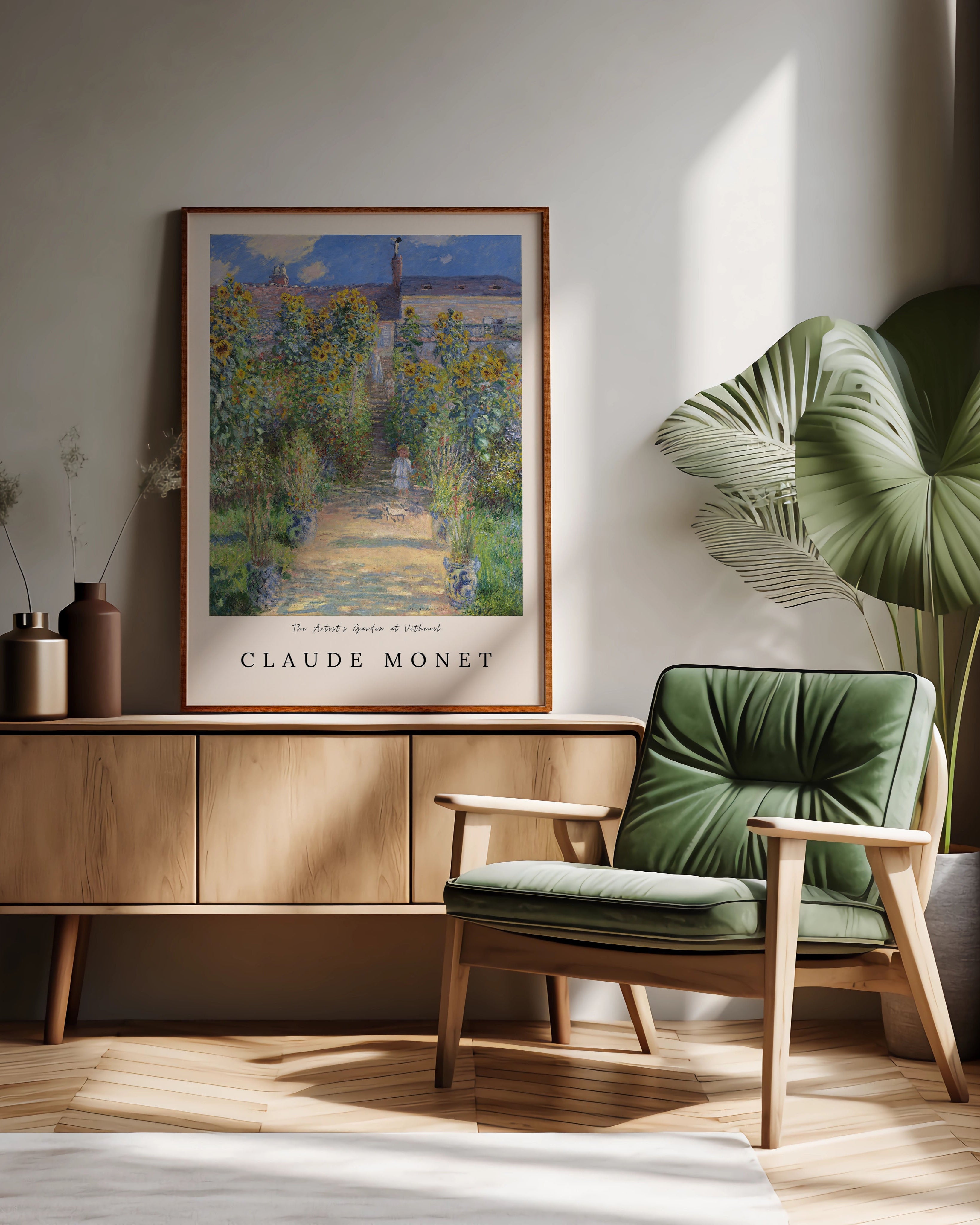 The Artist’s Garden at Vétheuil Poster – FineArt Wandbild, moderne Kunst & Fine Art Print von Spawnd, handgefertigt & Made in Germany