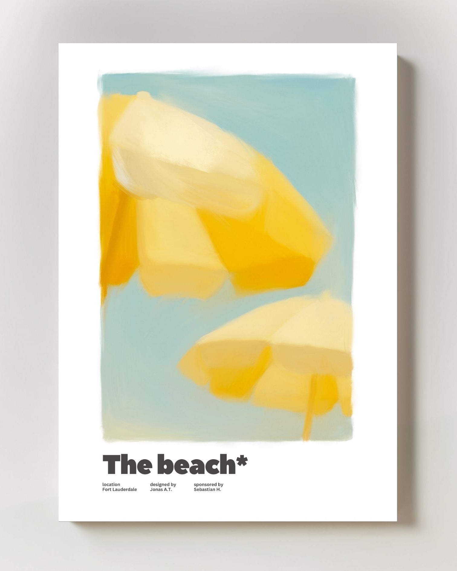 The Beach Poster – FineArt Wandbild, moderne Kunst & Fine Art Print von Spawnd, handgefertigt & Made in Germany