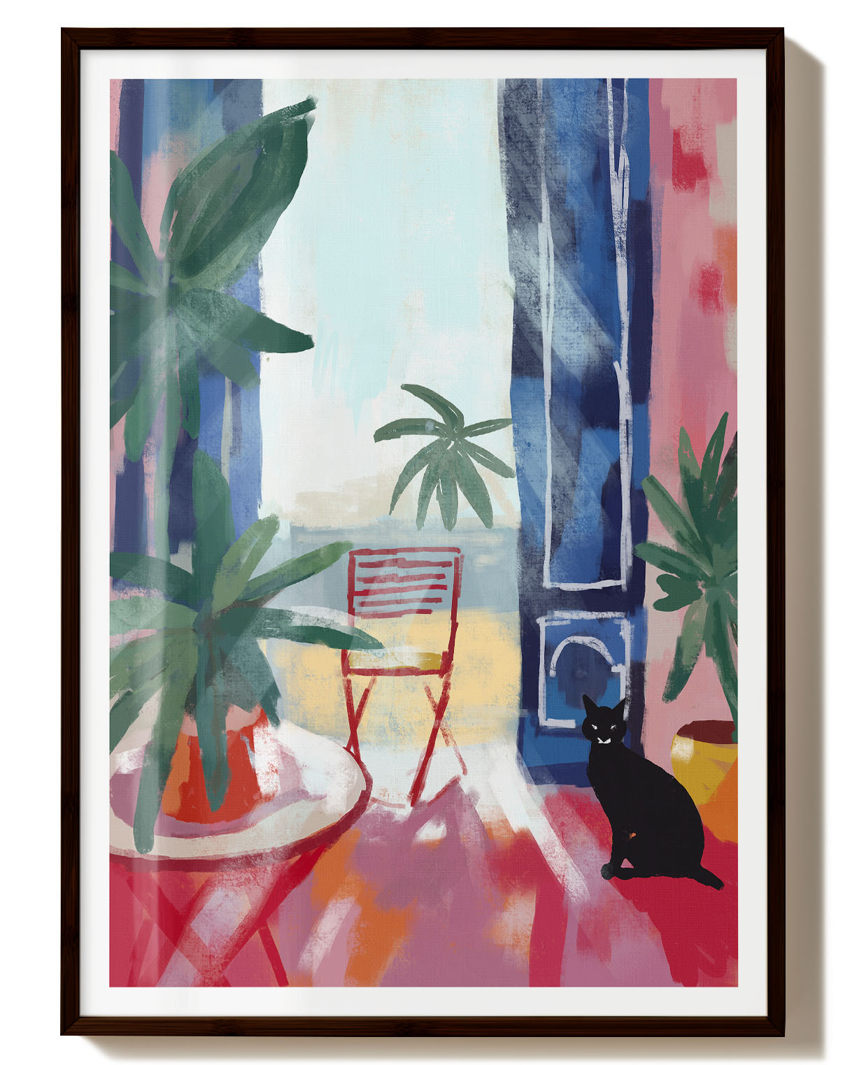 The Cat Owns This Place Poster – FineArt Wandbild, moderne Kunst & Fine Art Print von Spawnd, handgefertigt & Made in Germany