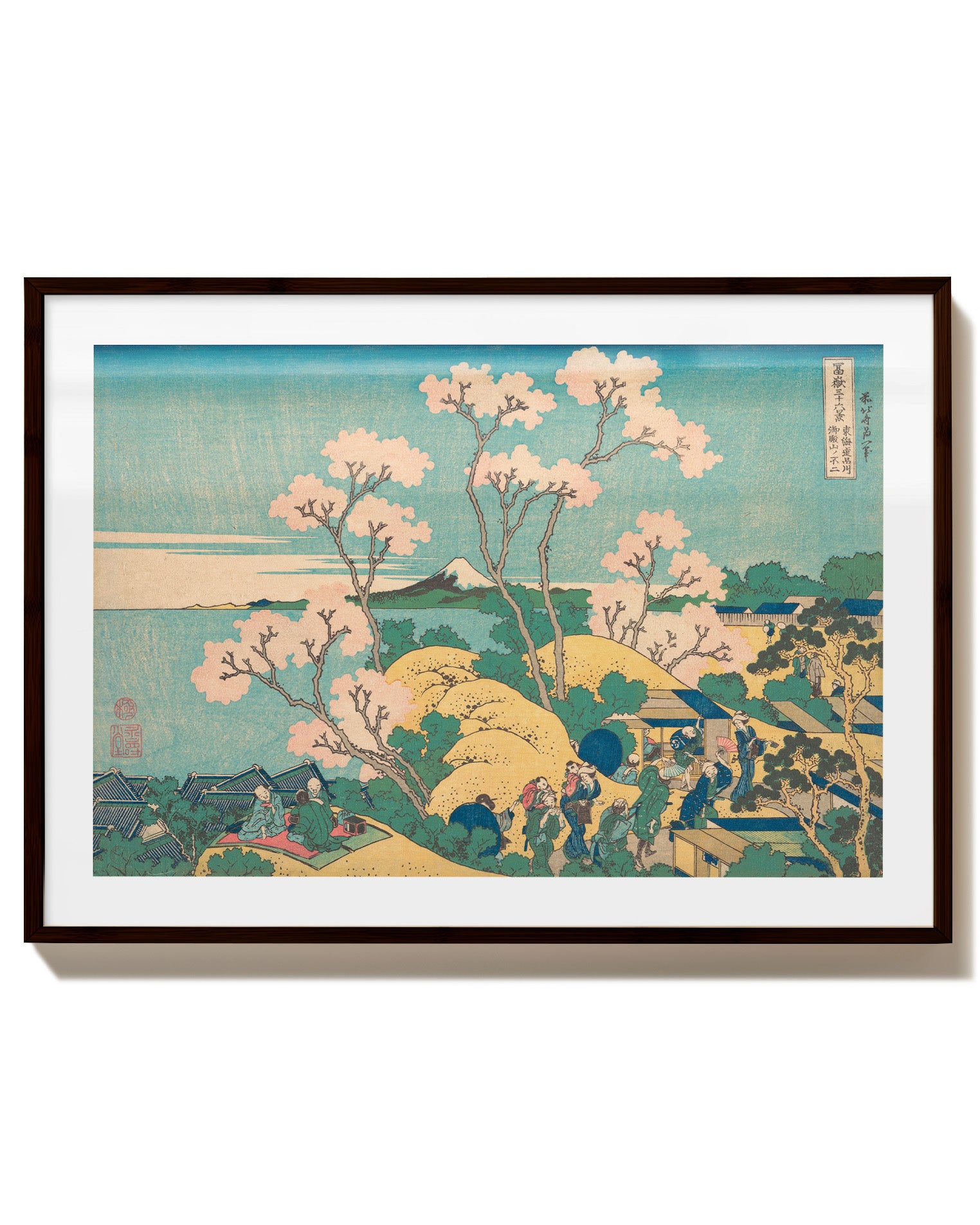 Tōkaidō Hodogaya Goten'yama no Fuji Poster – FineArt Wandbild, moderne Kunst & Fine Art Print von Spawnd, handgefertigt & Made in Germany