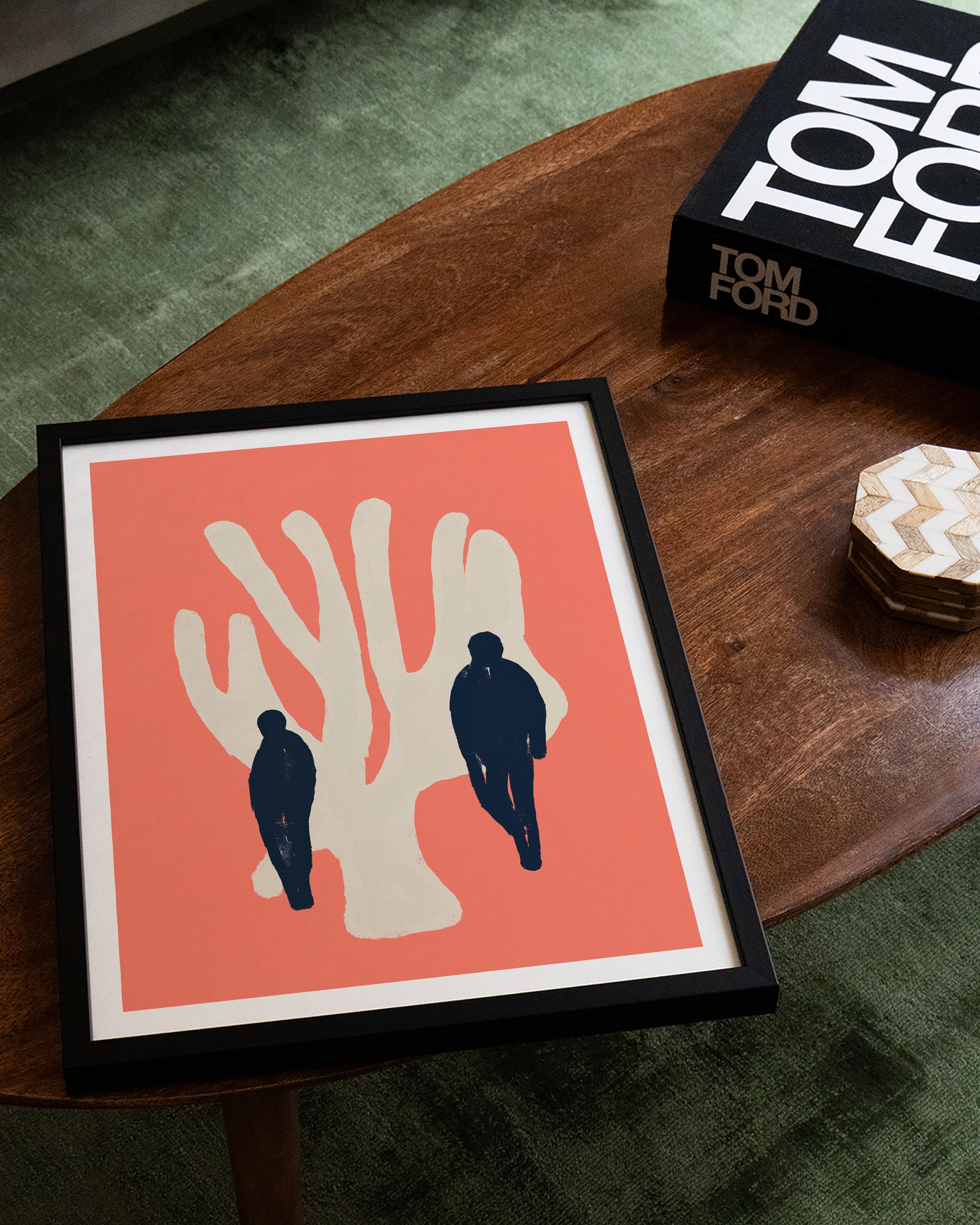 Rooted Together Poster – FineArt Wandbild, moderne Kunst & Fine Art Print von Spawnd, handgefertigt & Made in Germany