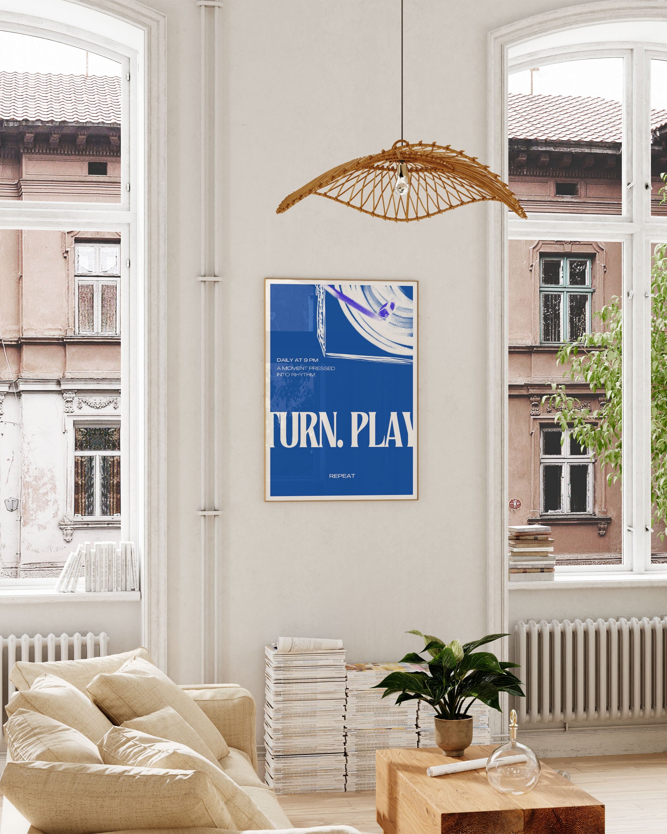 Turn Play Poster im Wohnzimmer – Fine Art Print mit – Spawnd