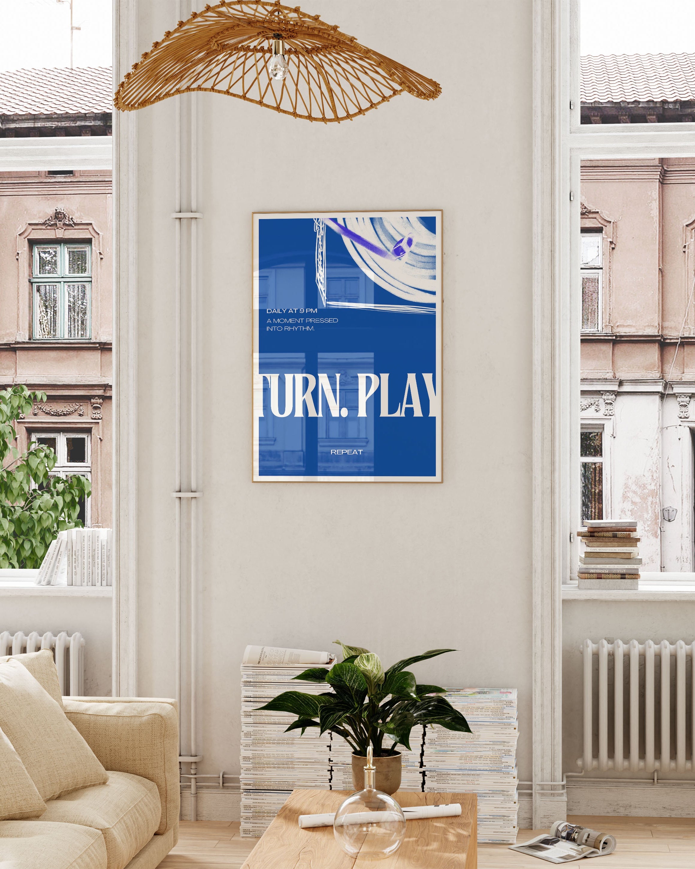 Turn Play Poster im Wohnzimmer – Fine Art Print mit – Spawnd