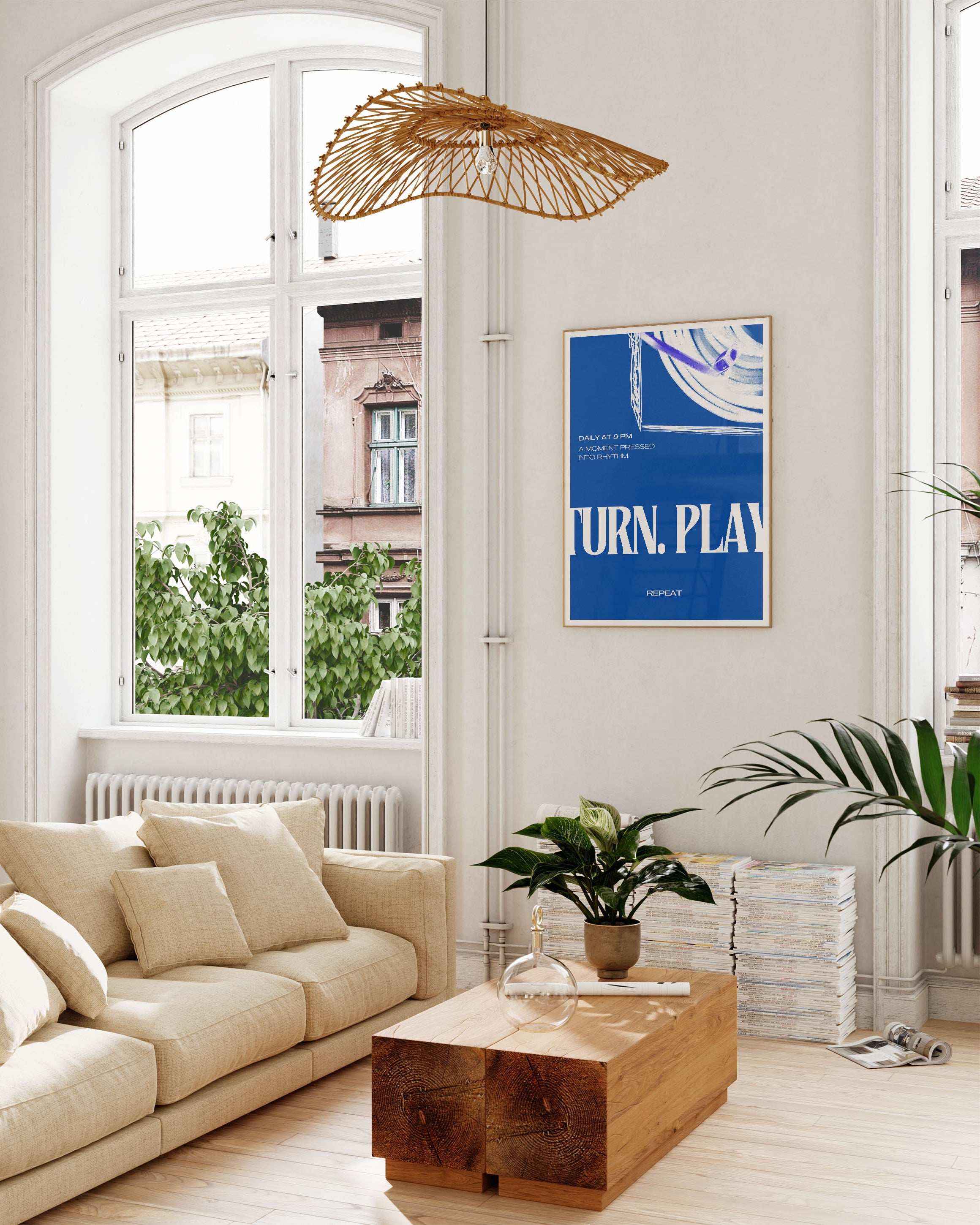 Turn Play Poster im Wohnzimmer – Fine Art Print mit – Spawnd