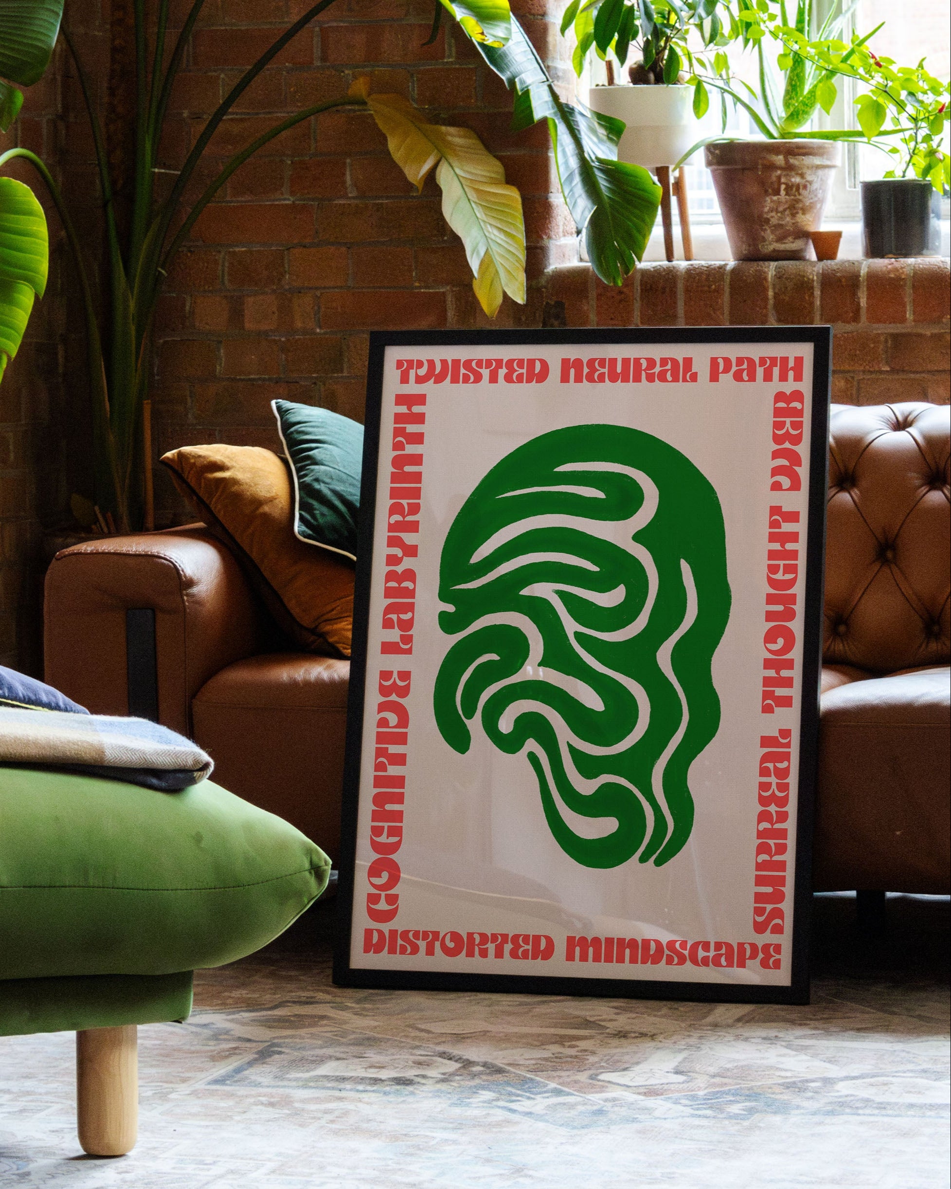 Twisted Neural Path Poster – FineArt Wandbild, moderne Kunst & Fine Art Print von Spawnd, handgefertigt & Made in Germany