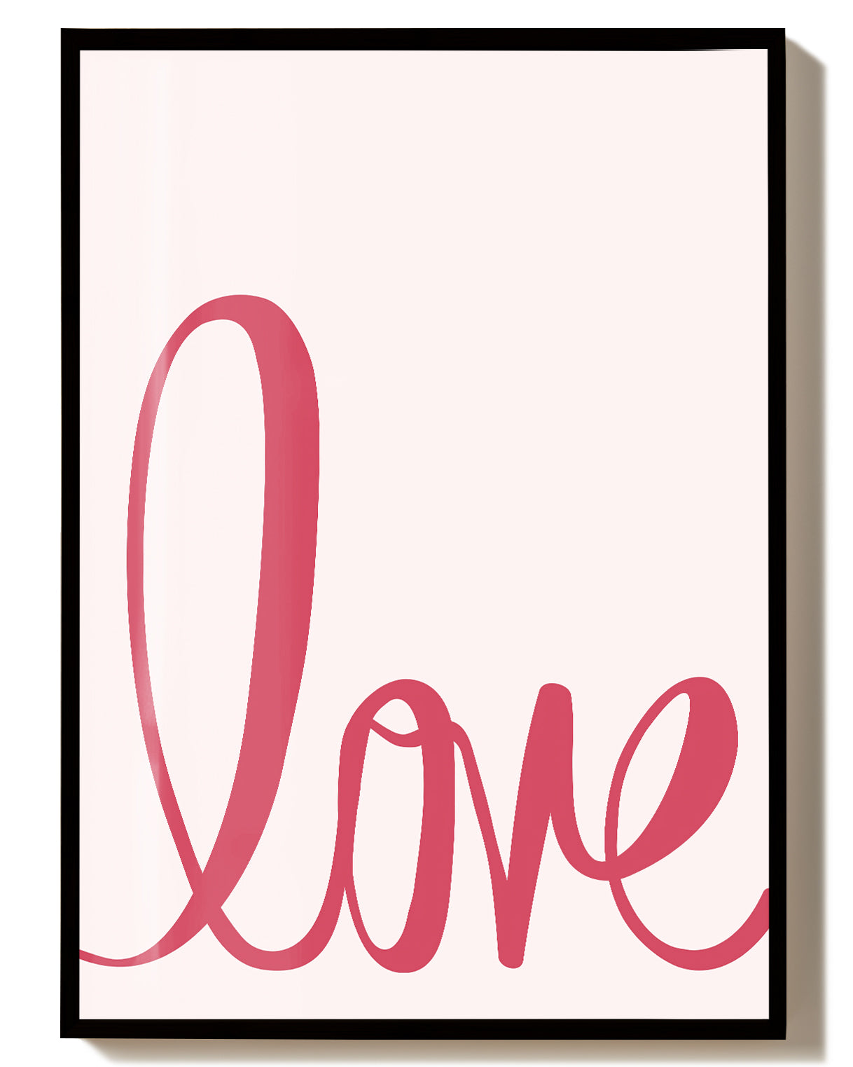 Typografie Poster modern – Handwritten Love Poster – FineArt Wandbild, moderne Kunst & Fine Art Print von Spawnd, handgefertigt & Made in Germany