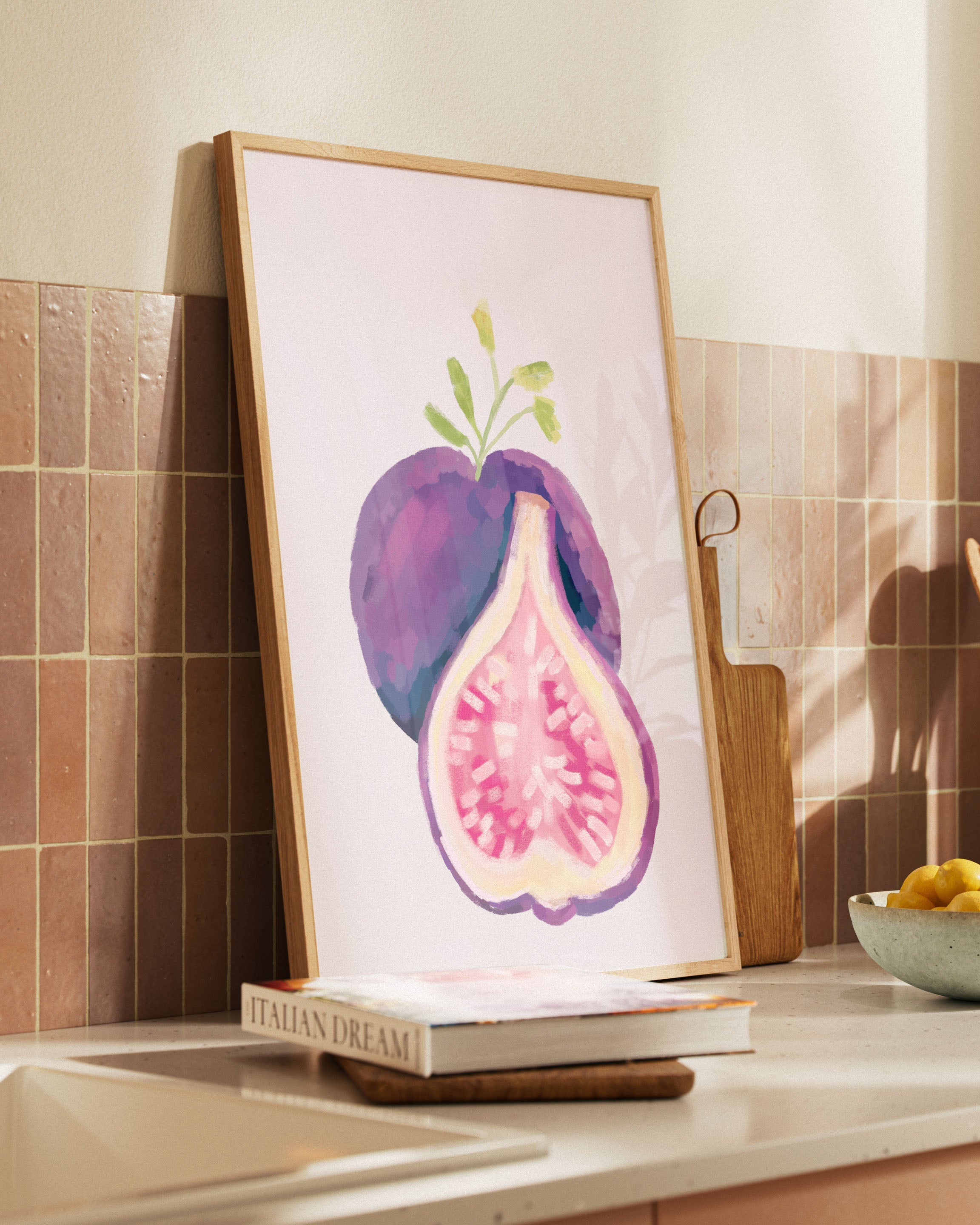 Une figue fraîche Poster – FineArt Wandbild, moderne Kunst & Fine Art Print von Spawnd, handgefertigt & Made in Germany