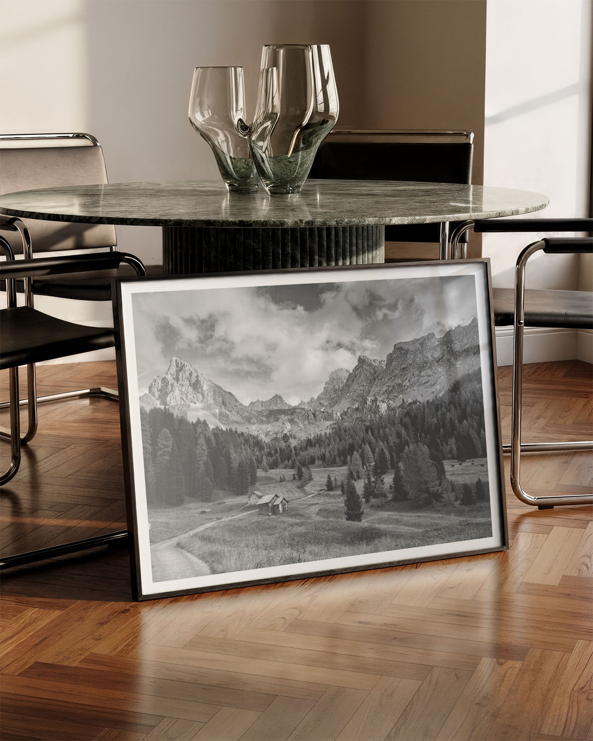 Valley Poster – FineArt Wandbild, moderne Kunst & Fine Art Print von Spawnd, handgefertigt & Made in Germany