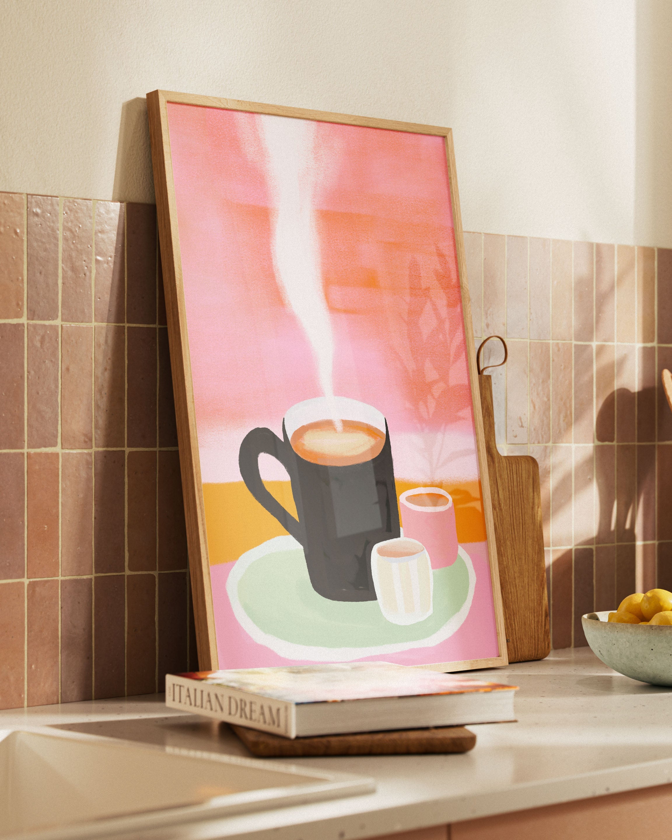 Cup of Calm Poster – FineArt Wandbild, moderne Kunst & Fine Art Print von Spawnd, handgefertigt & Made in Germany