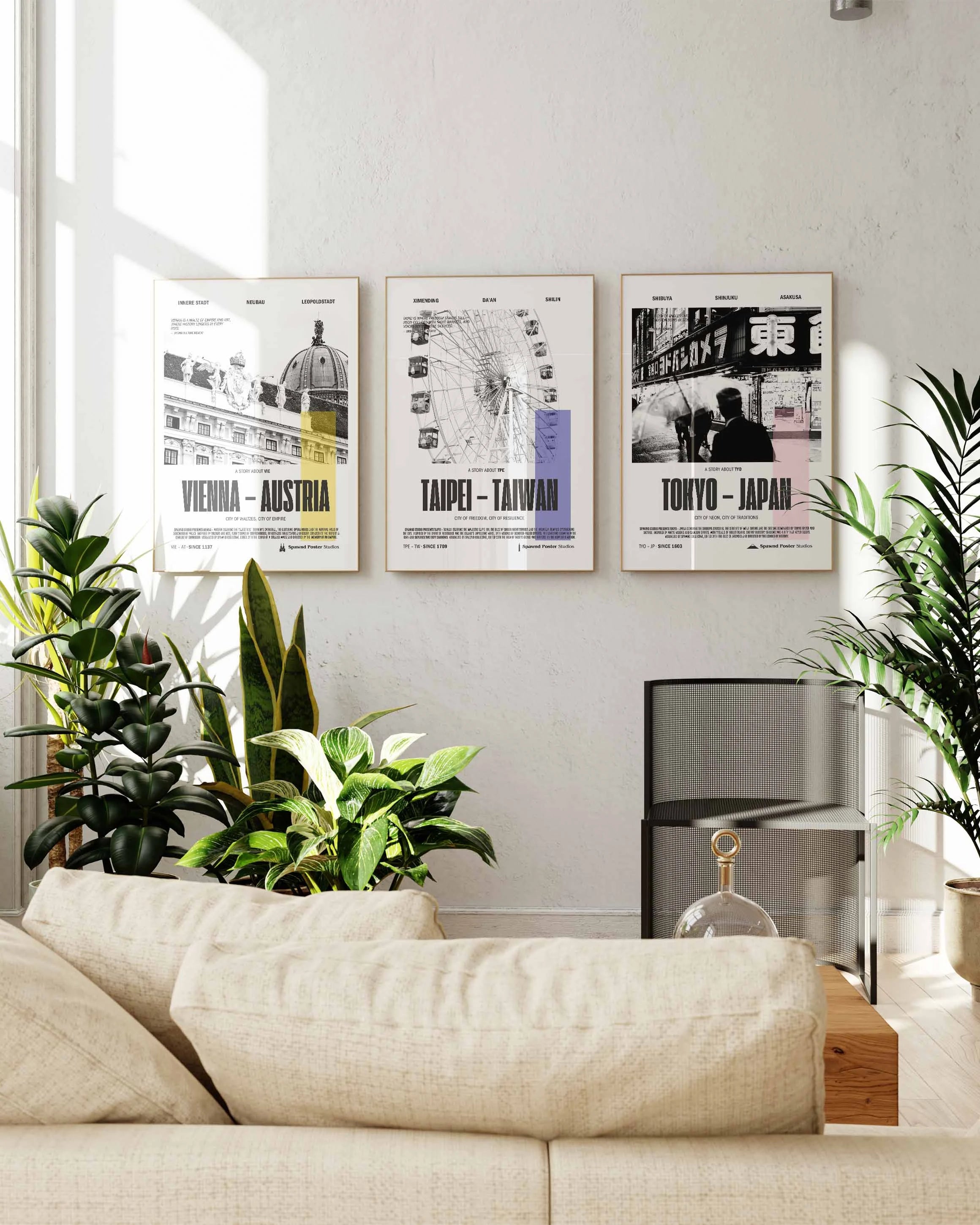 Taipei Poster – FineArt Wandbild, moderne Kunst & Fine Art Print von Spawnd, handgefertigt & Made in Germany