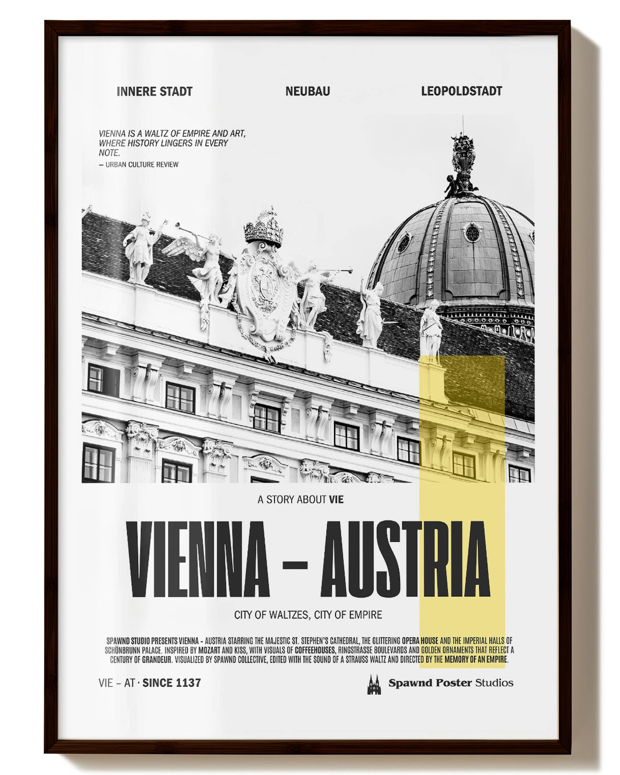Vienna Poster – FineArt Wandbild, moderne Kunst & Fine Art Print von Spawnd, handgefertigt & Made in Germany