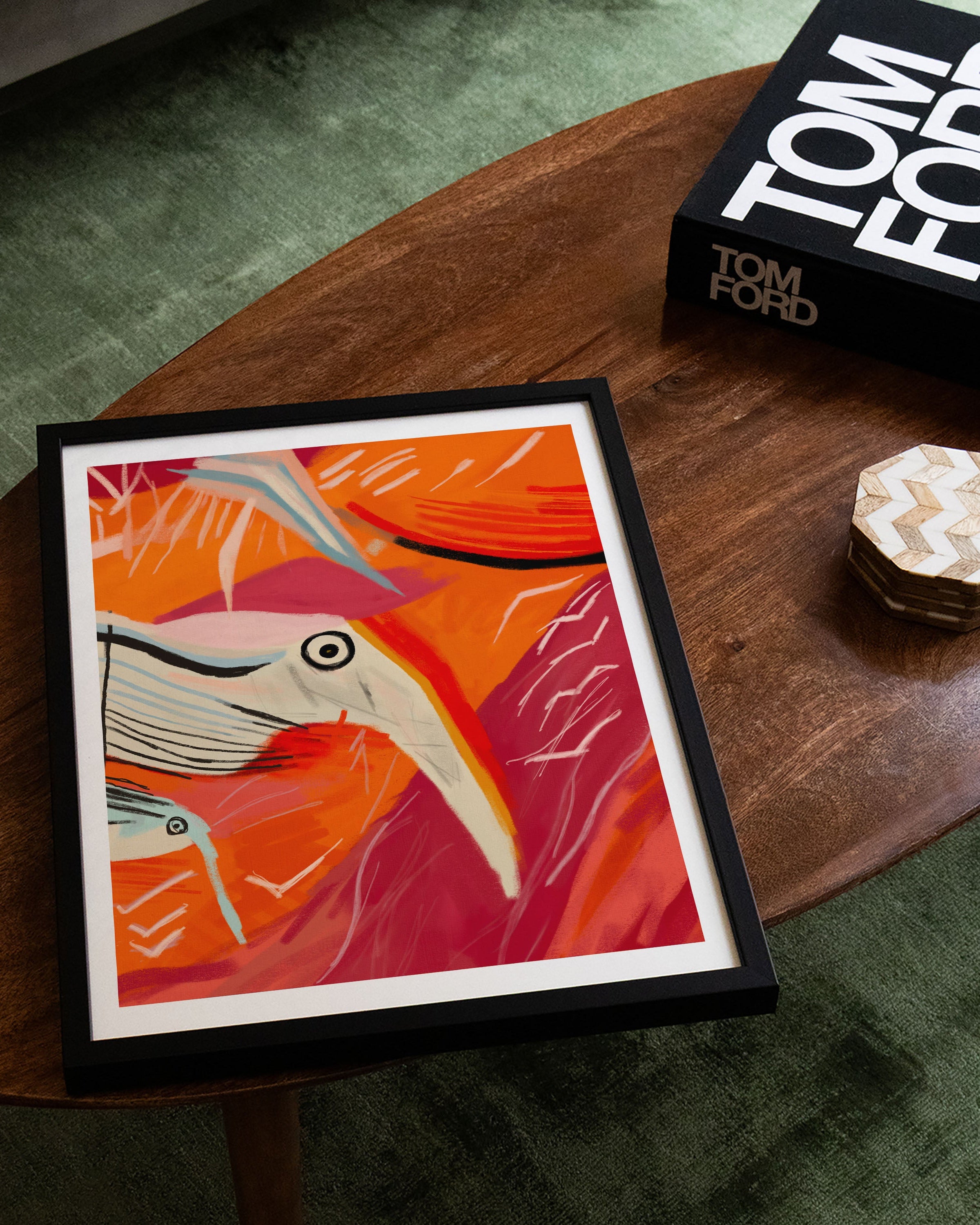 Wandering Birds Poster – FineArt Wandbild, moderne Kunst & Fine Art Print von Spawnd, handgefertigt & Made in Germany