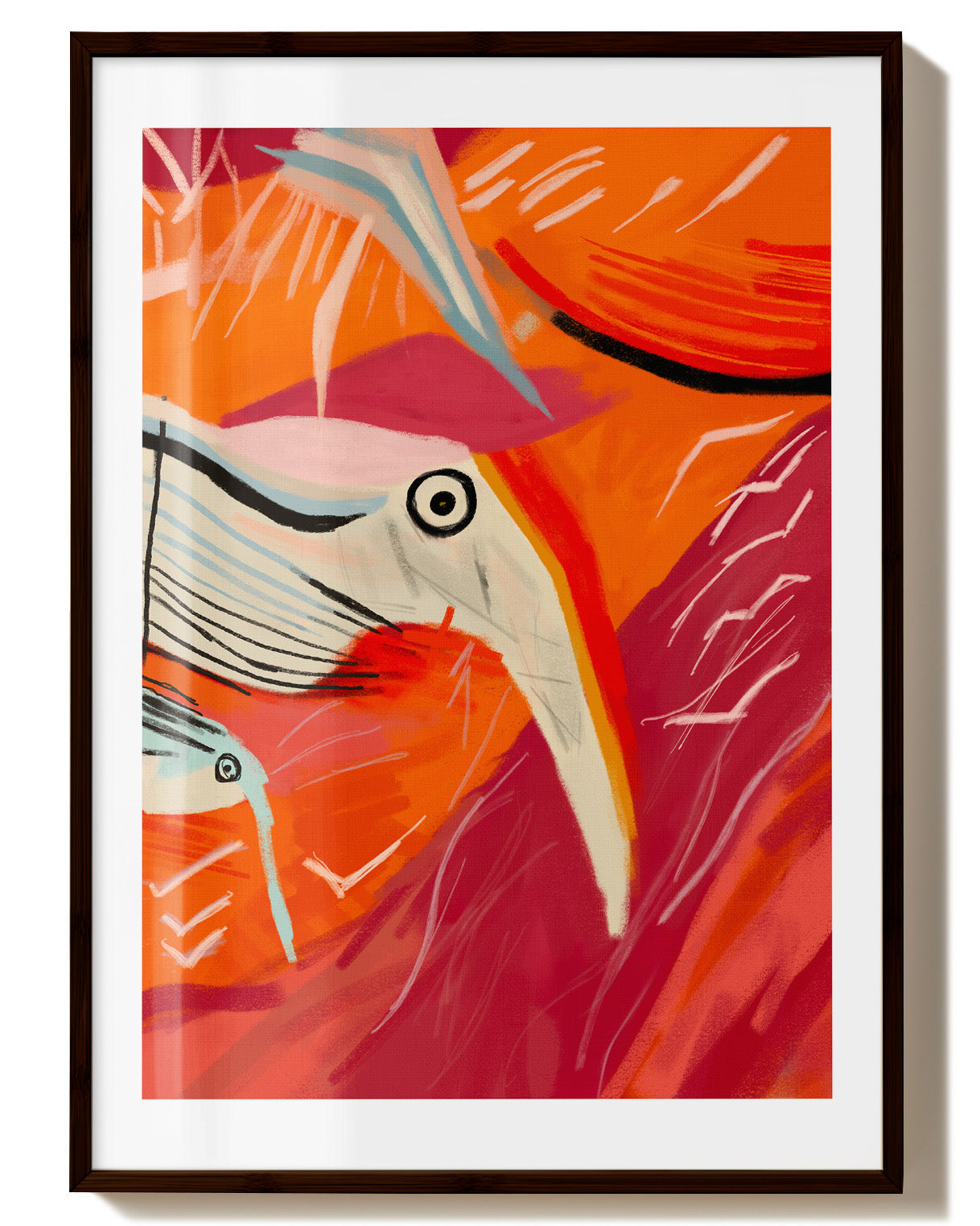 Wandering Birds Poster – FineArt Wandbild, moderne Kunst & Fine Art Print von Spawnd, handgefertigt & Made in Germany