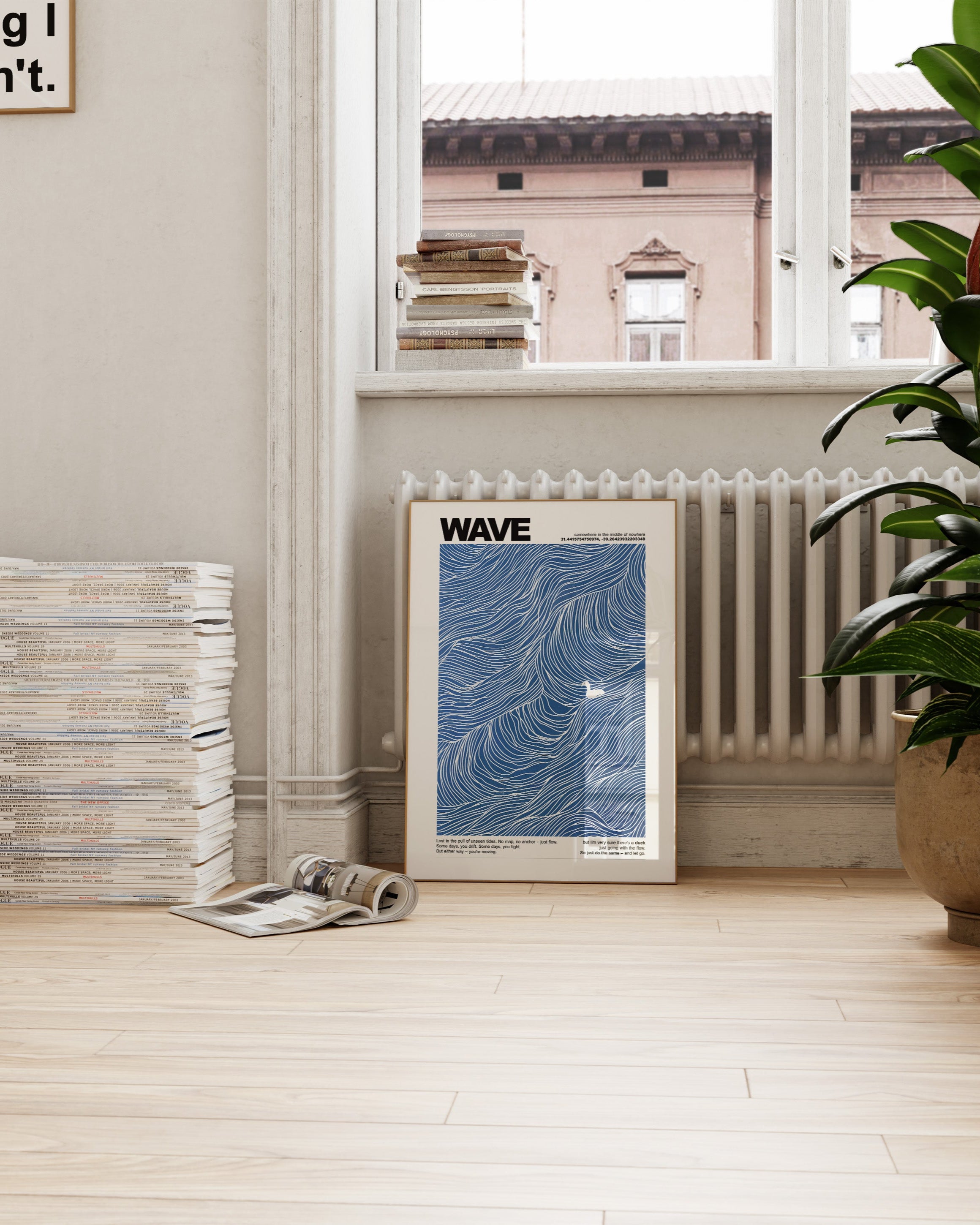 Wave Poster im Wohnzimmer – Fine Art Print – Spawnd