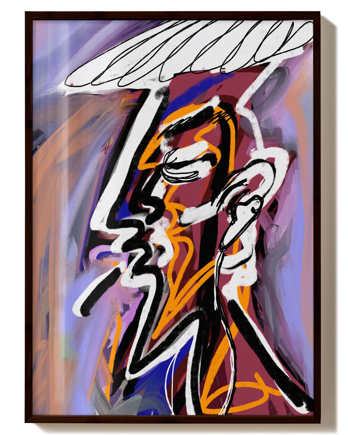 Way to School | Expressionistische Illustration Poster Poster – FineArt Wandbild, moderne Kunst & Fine Art Print von Spawnd, handgefertigt & Made in Germany