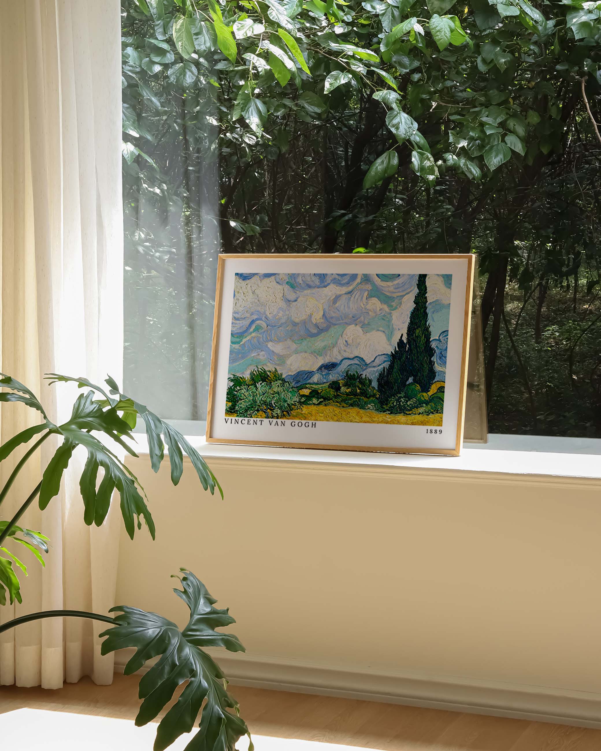 Wheat Field with Cypresses Poster – FineArt Wandbild, moderne Kunst & Fine Art Print von Spawnd, handgefertigt & Made in Germany