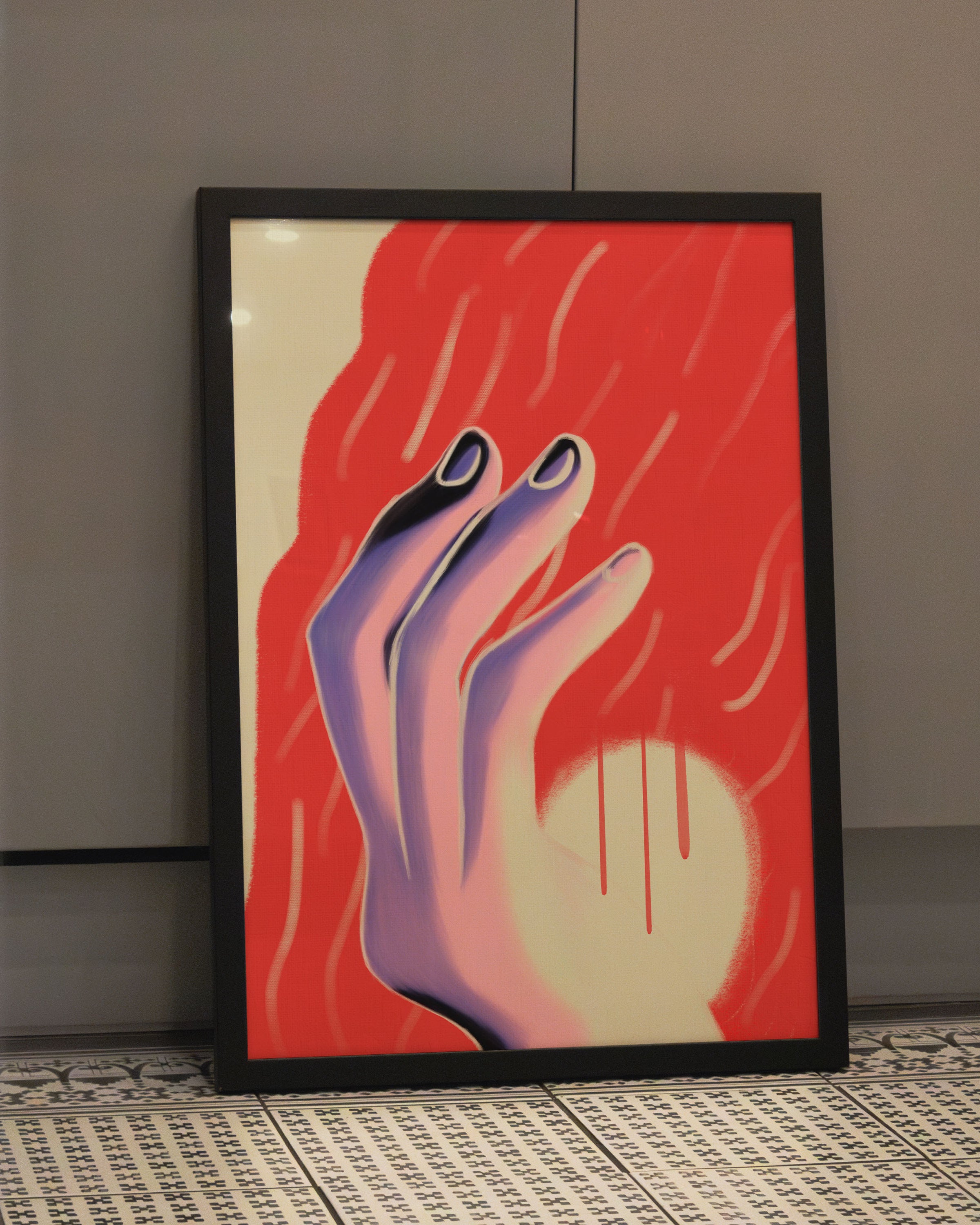 Who brings the light? Poster – FineArt Wandbild, moderne Kunst & Fine Art Print von Spawnd, handgefertigt & Made in Germany