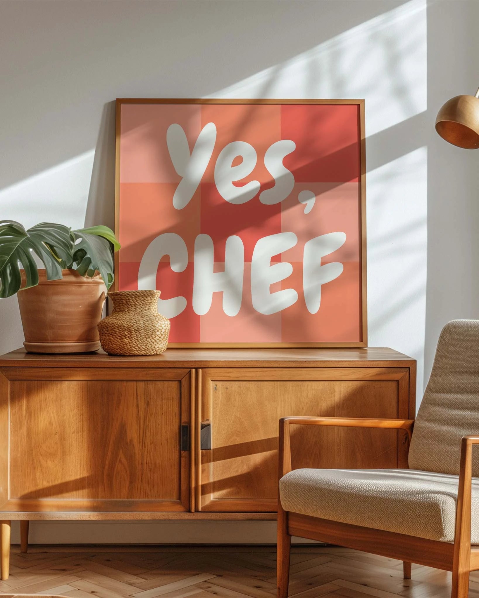 Yes, Chef Poster – FineArt Wandbild, moderne Kunst & Fine Art Print von Spawnd, handgefertigt & Made in Germany
