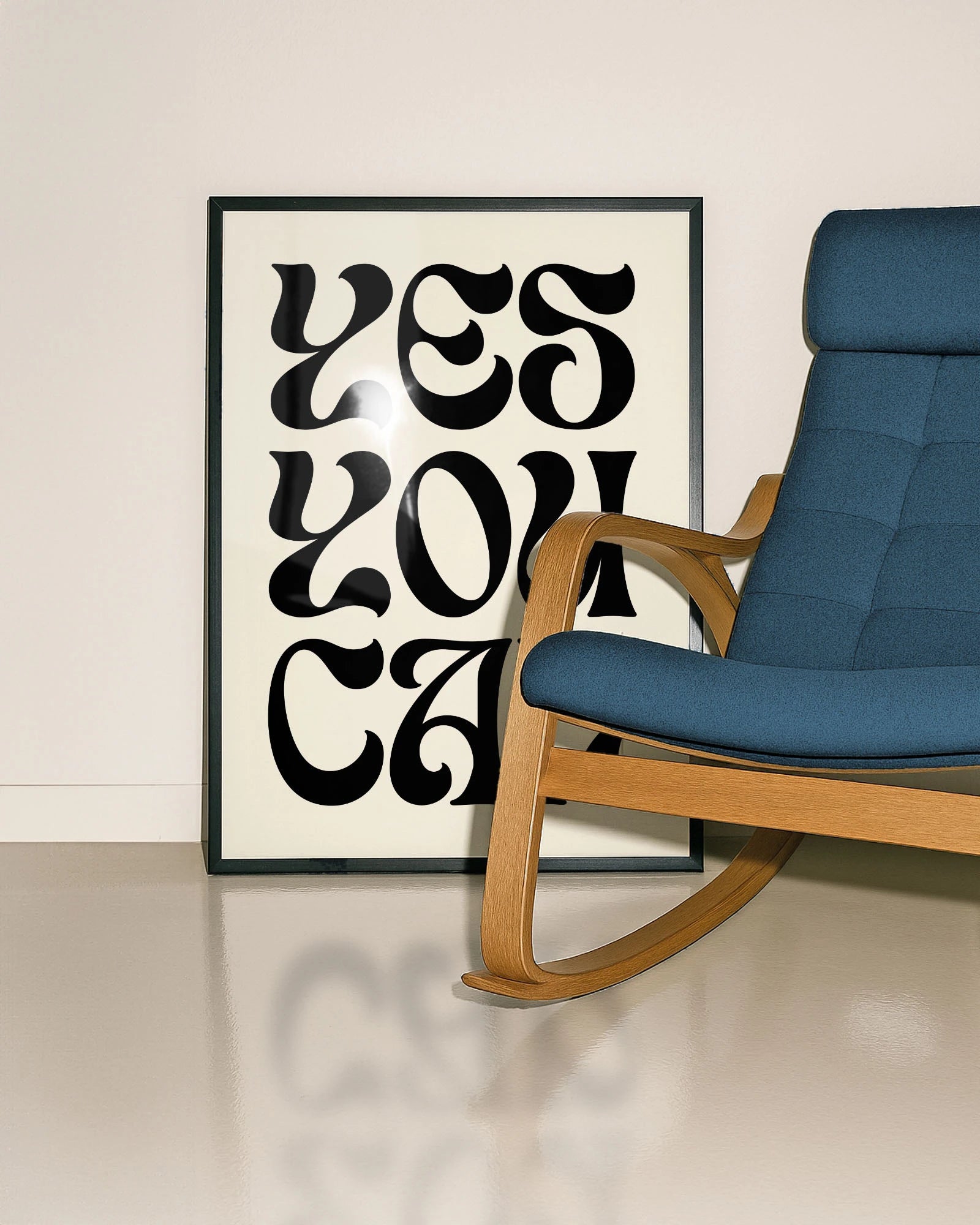 Yes you can Poster – FineArt Wandbild, moderne Kunst & Fine Art Print von Spawnd, handgefertigt & Made in Germany