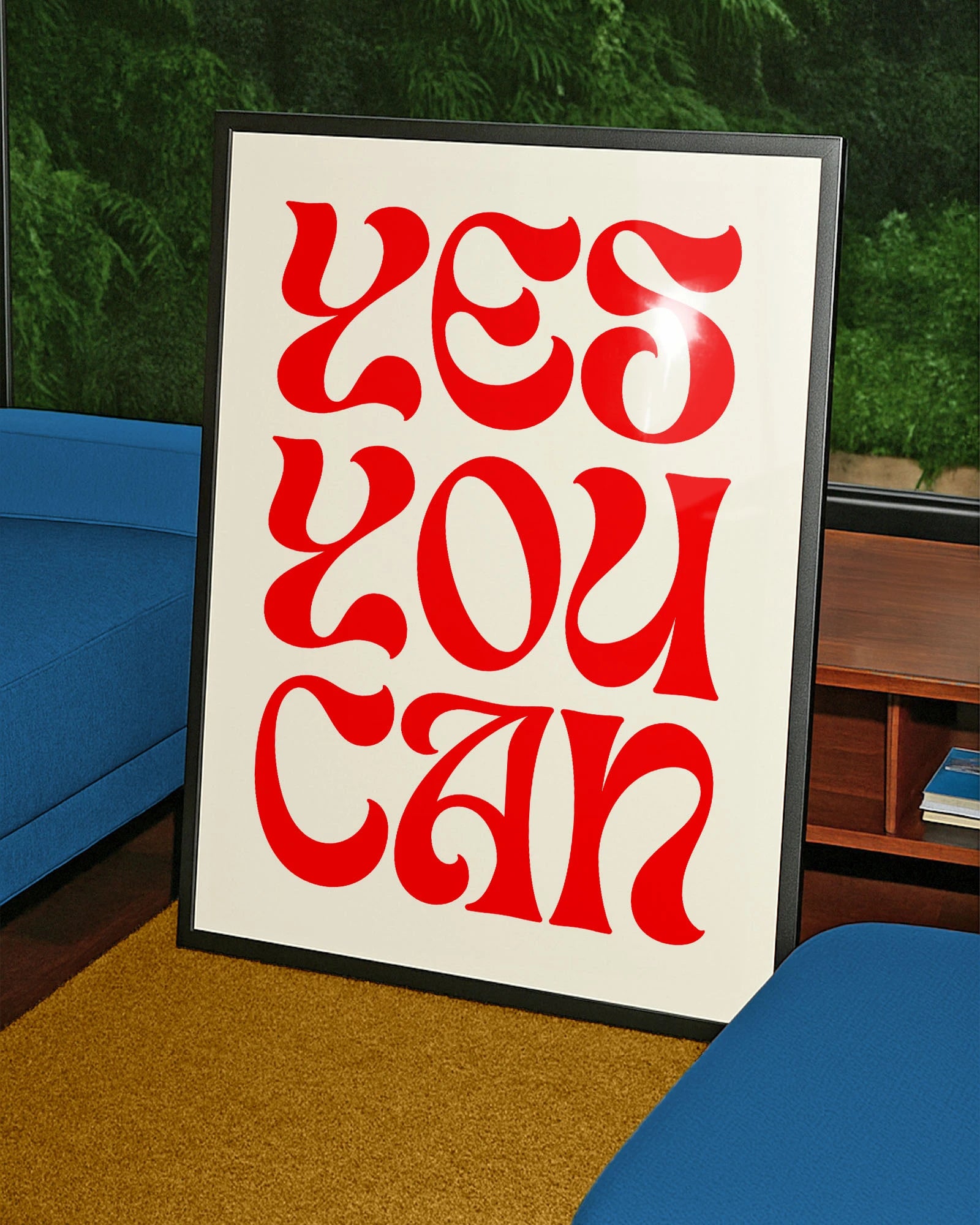 Yes you can Poster – FineArt Wandbild, moderne Kunst & Fine Art Print von Spawnd, handgefertigt & Made in Germany