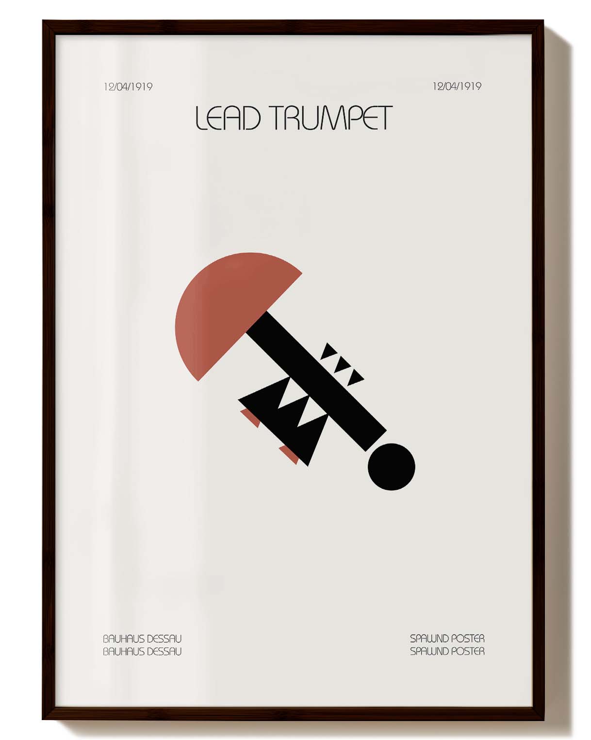 Trompete Bauhaus Instrument – Dekorationsposter