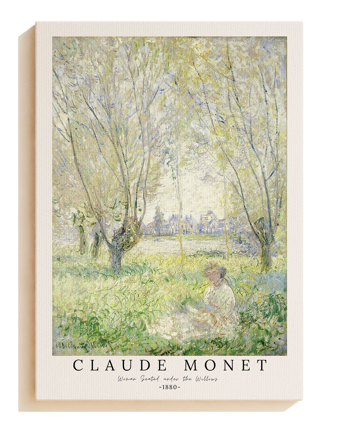Woman Seated under the Willows - Leinwand