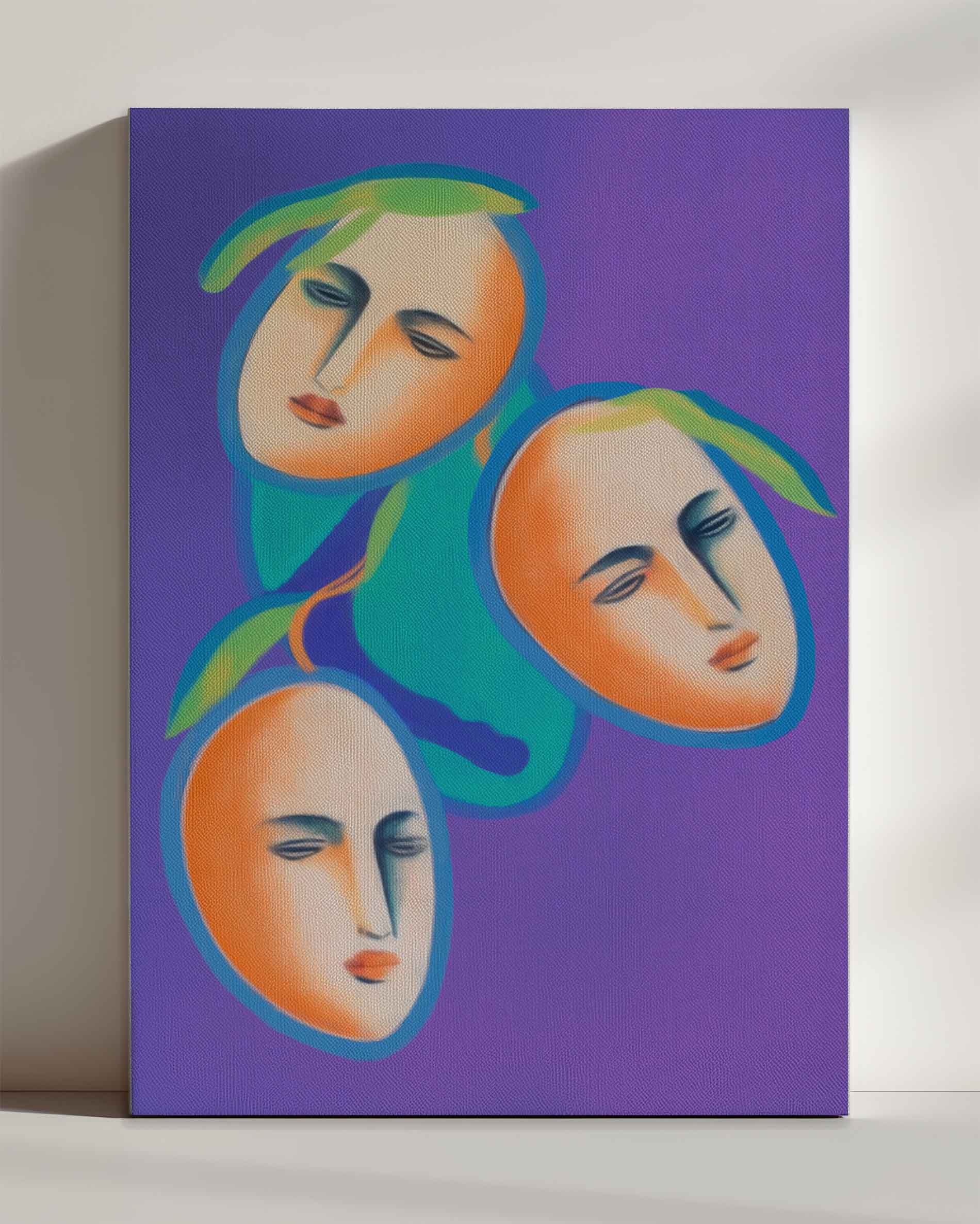 Orange Tree painting- Leinwand