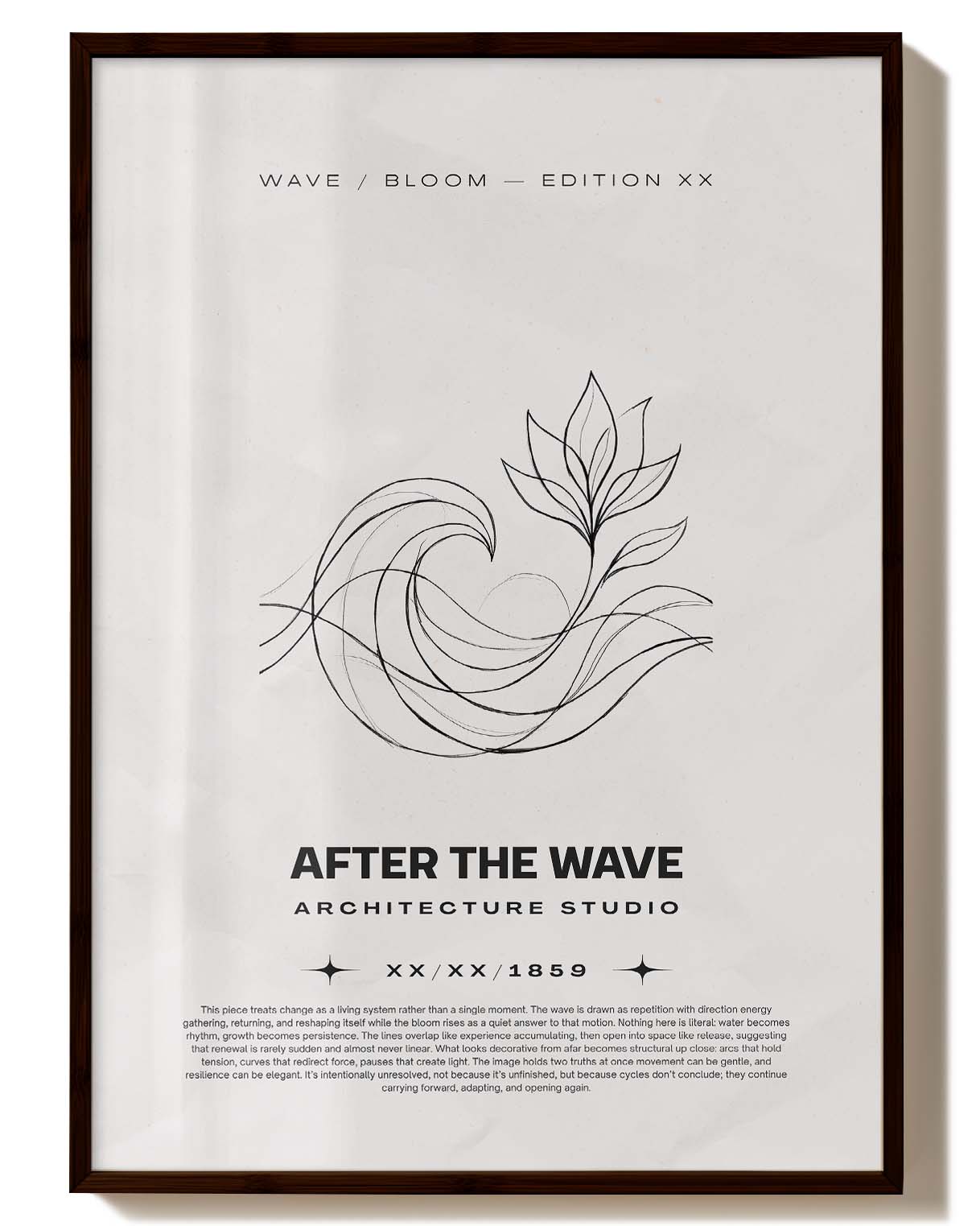 Welle Skizze Dekorationsposter – After the Wave