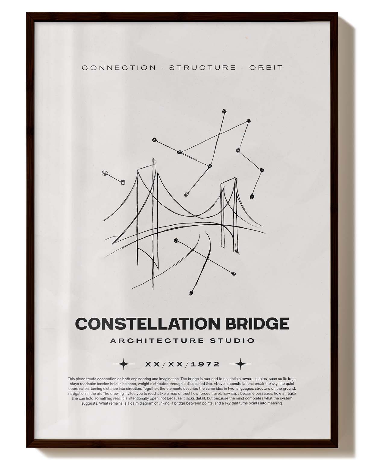 Brücken Skizze Dekorationsposter – Constellation Bridge
