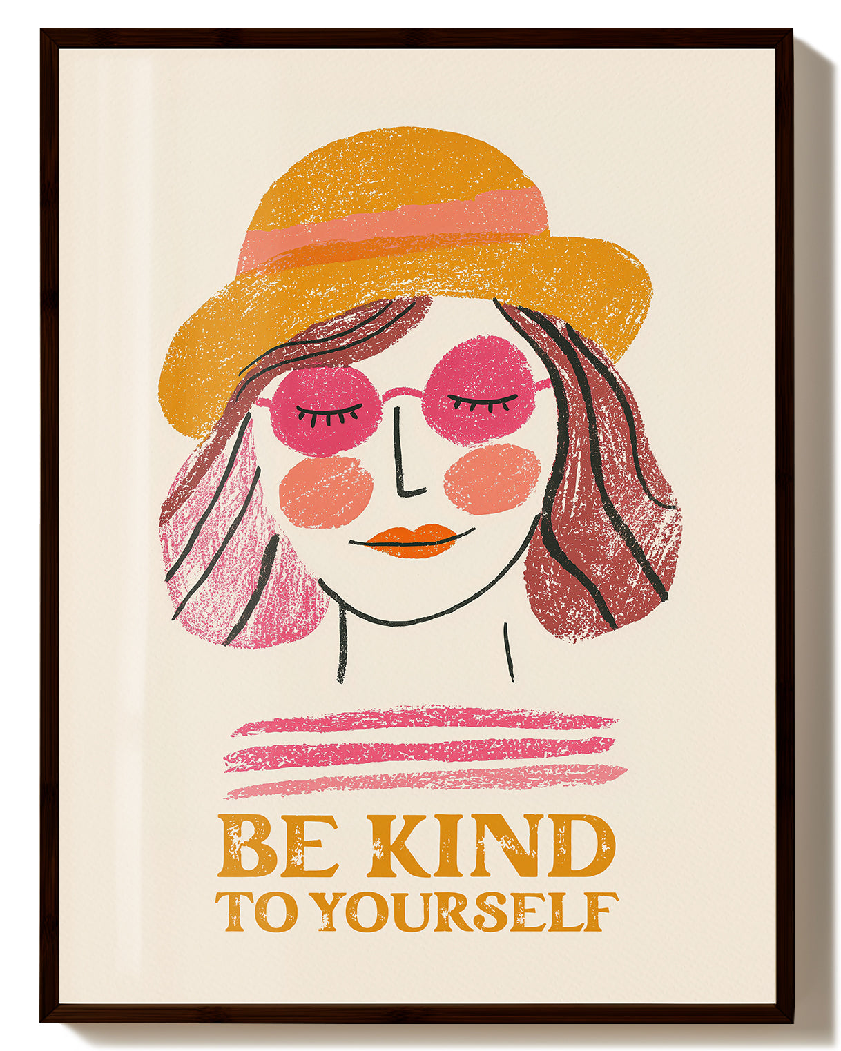 Motivationsposter mit Spruch – Be Kind Poster – FineArt Wandbild, moderne Kunst & Fine Art Print von Spawnd, handgefertigt & Made in Germany