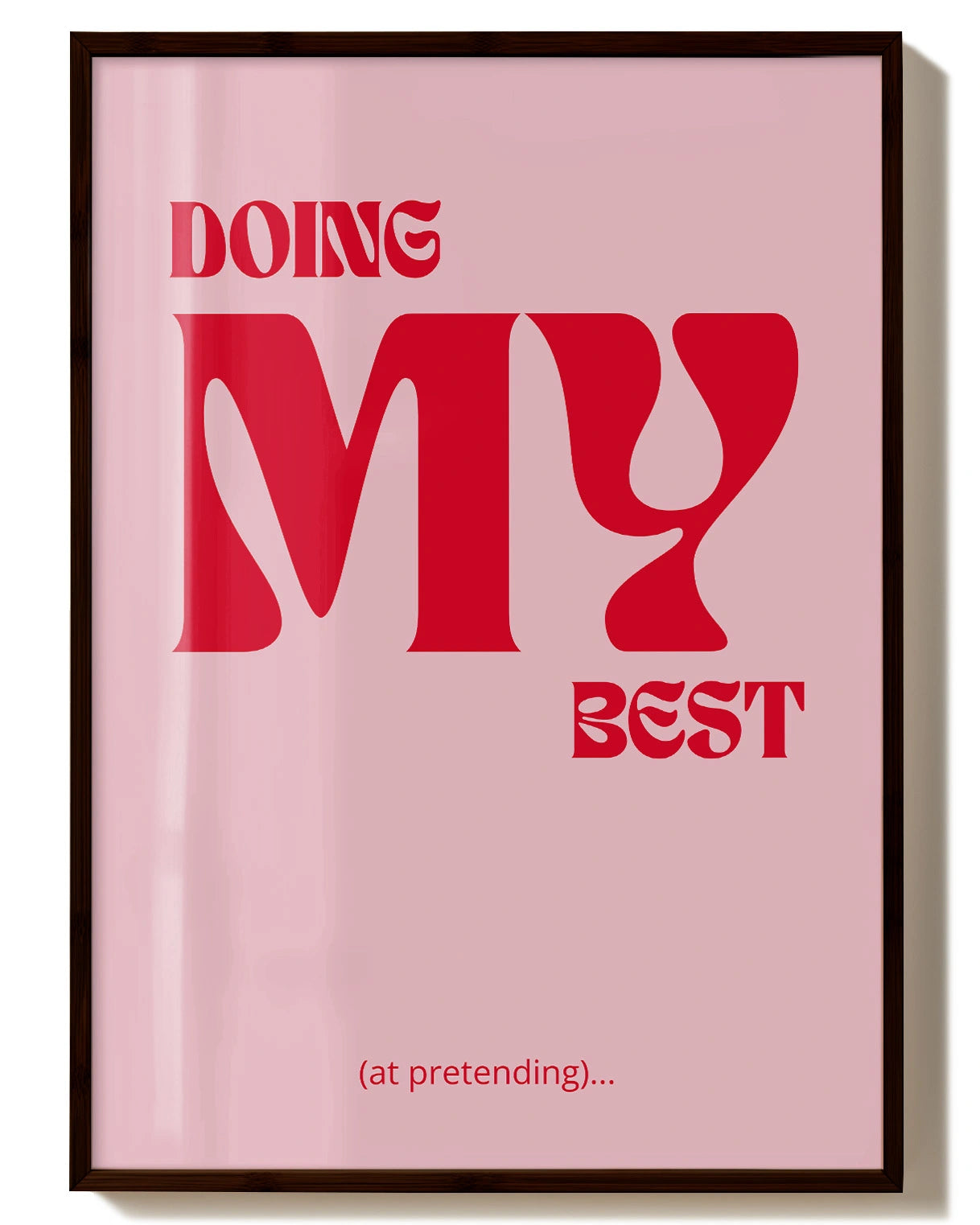Pretending Poster – FineArt Wandbild, moderne Kunst & Fine Art Print von Spawnd, handgefertigt & Made in Germany