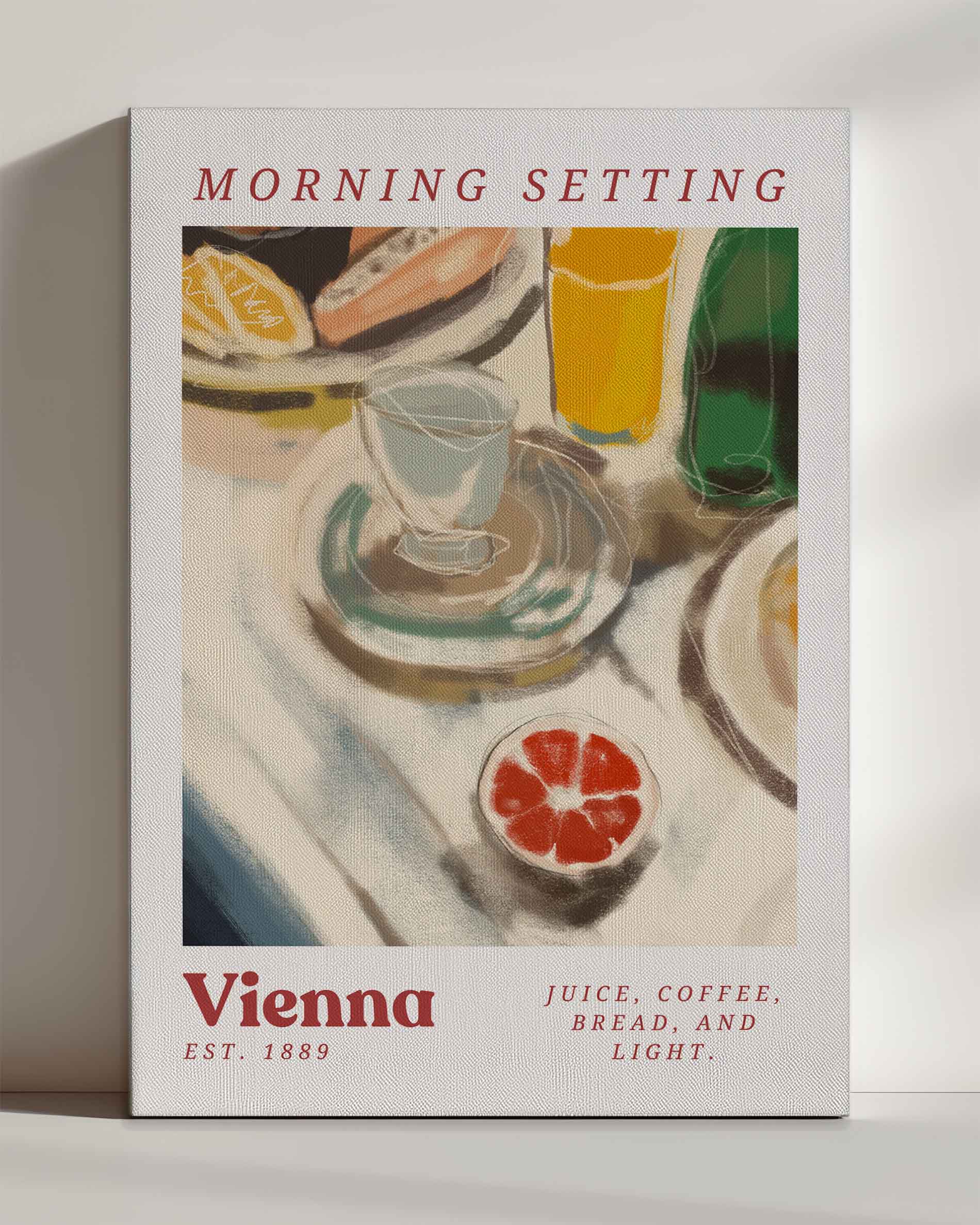 Morning Setting - Leinwand