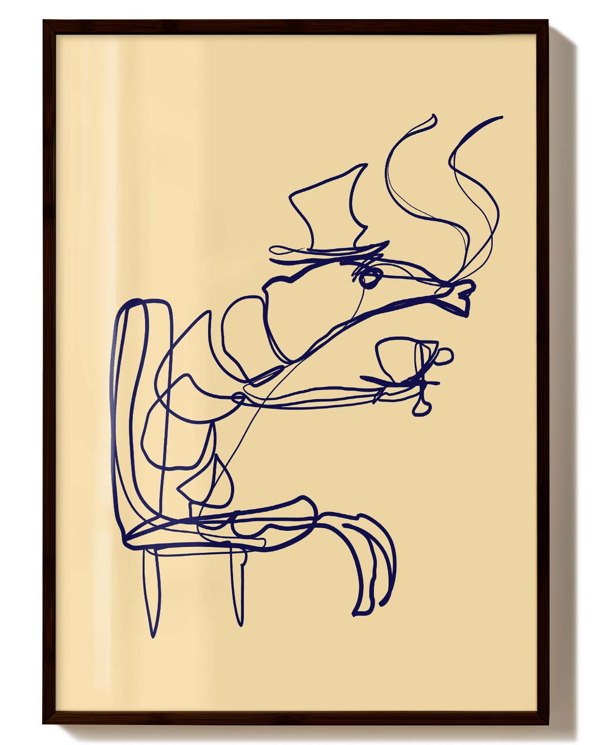 Pacific Shrimp | Line Art Poster