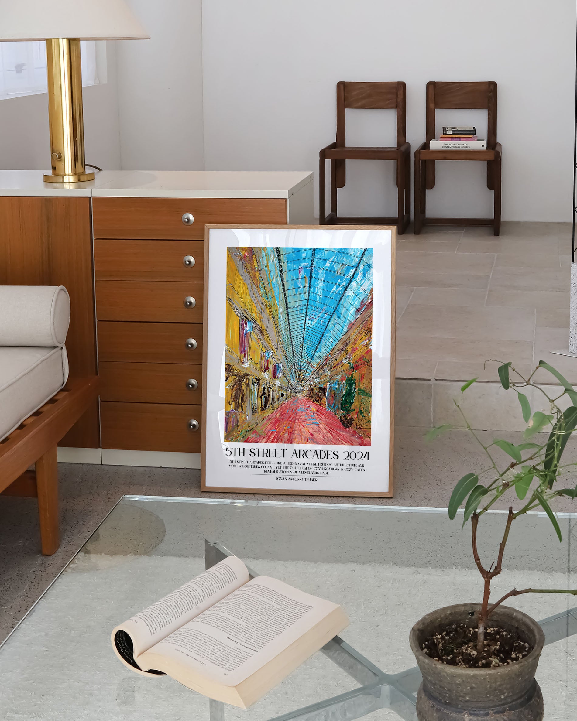 5th Street Arcades Poster – FineArt Wandbild, moderne Kunst & Fine Art Print von Spawnd, handgefertigt & Made in Germany