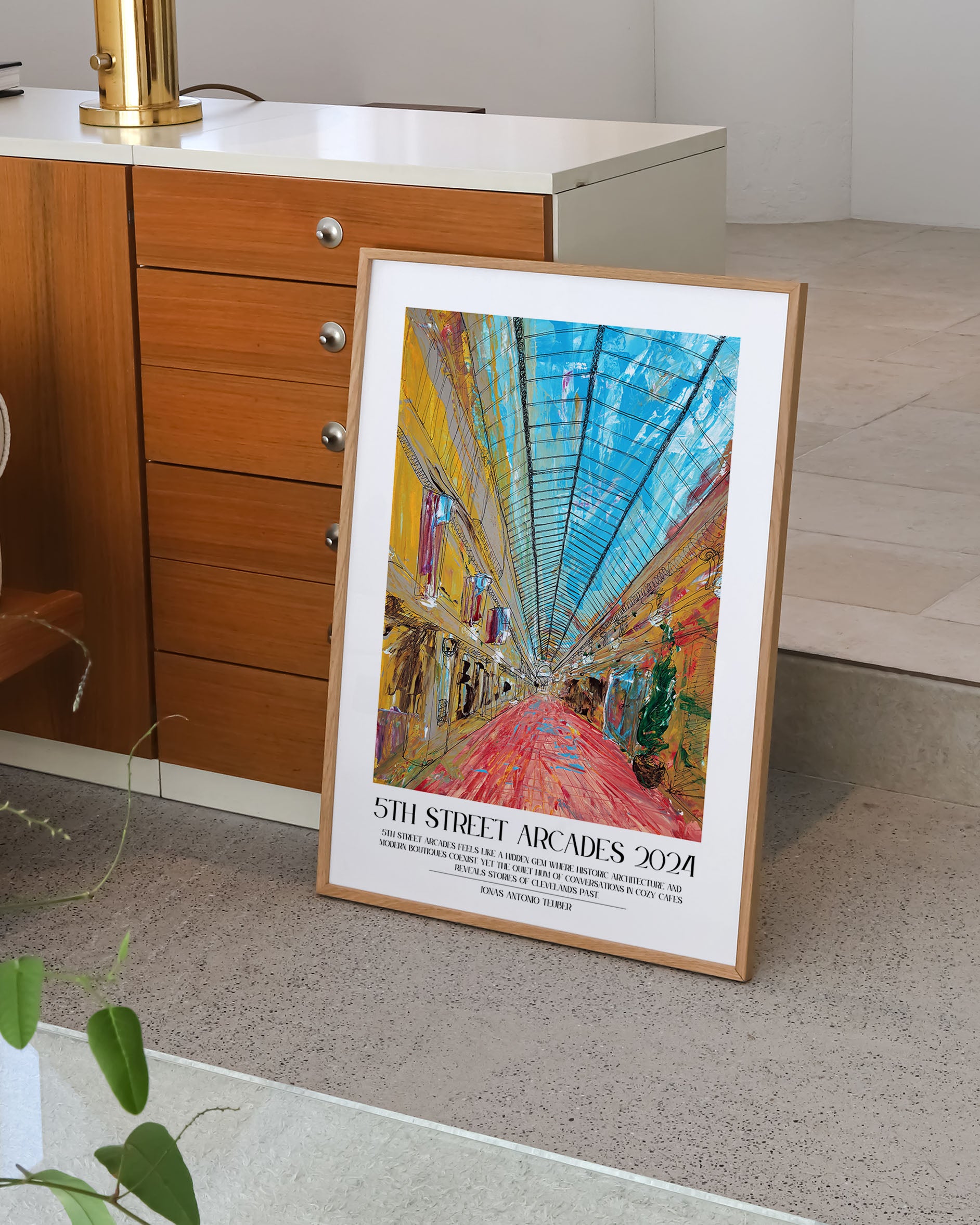 5th Street Arcades Poster – FineArt Wandbild, moderne Kunst & Fine Art Print von Spawnd, handgefertigt & Made in Germany