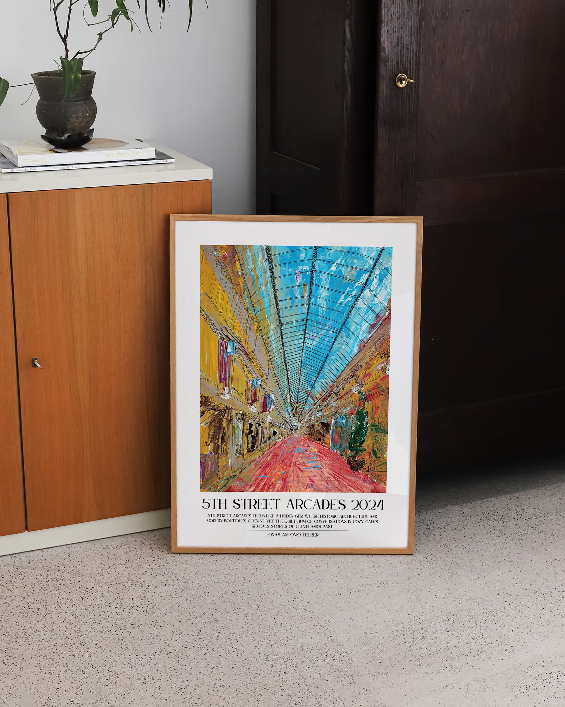 5th Street Arcades Poster – FineArt Wandbild, moderne Kunst & Fine Art Print von Spawnd, handgefertigt & Made in Germany