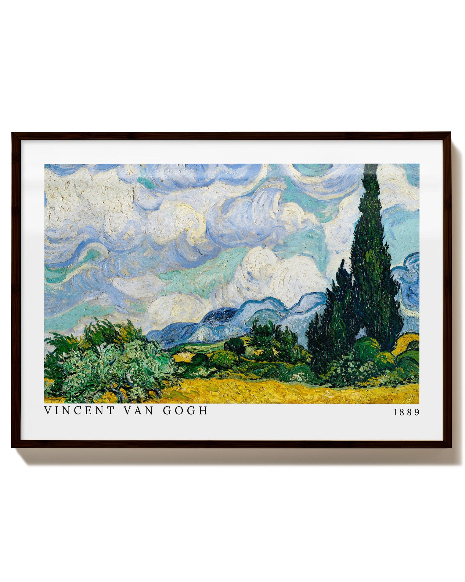 Wheat Field with Cypresses