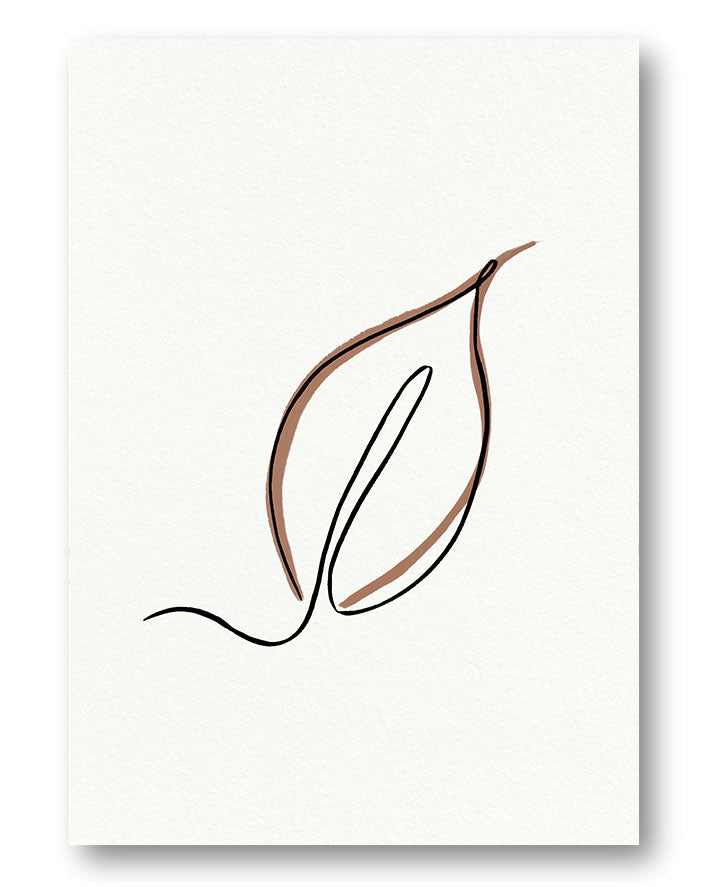 Blatt Dekorationsposter – Lineart