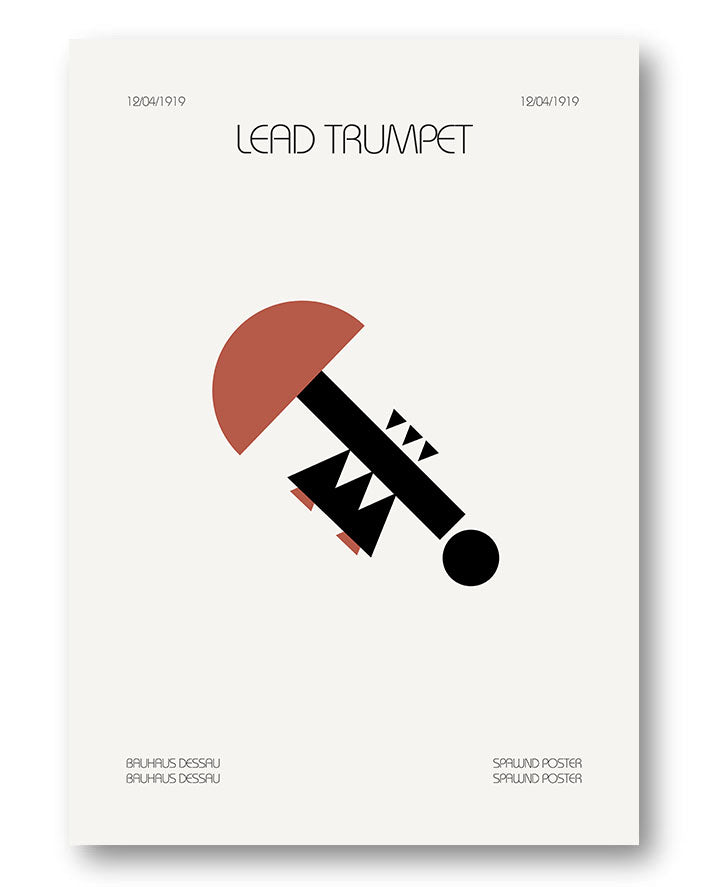 Trompete Bauhaus Instrument – Dekorationsposter