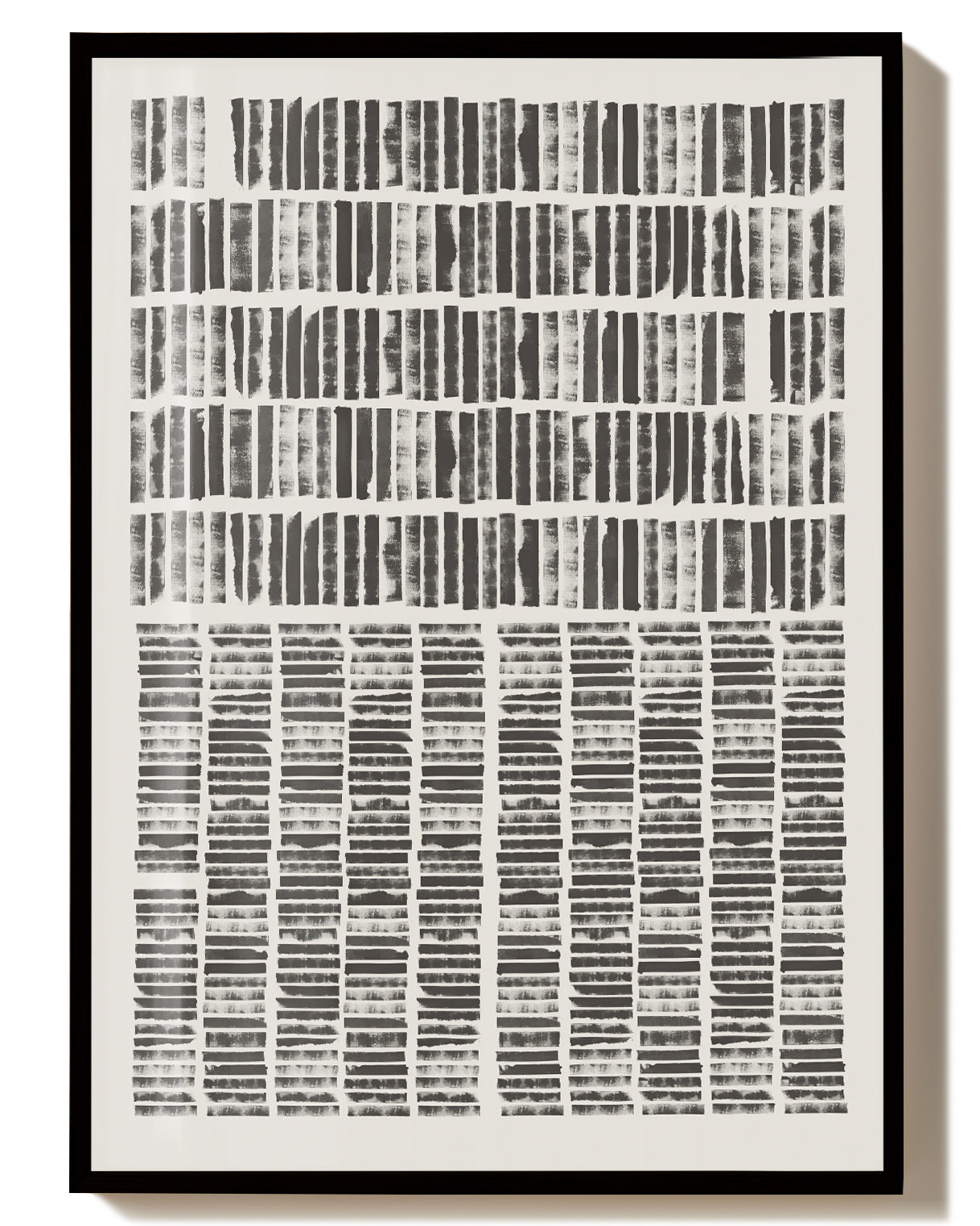 Abstraktes Textur Poster – Abstract Black Texture Grid