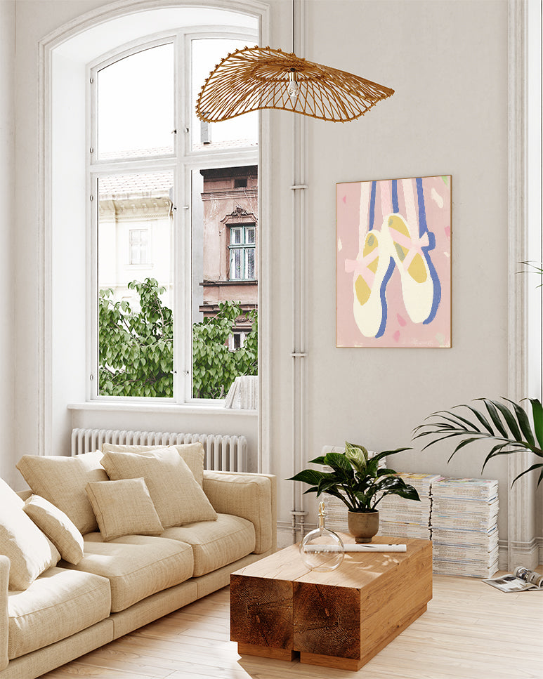 Ballettschuhe Poster – Ballet Dream Poster – FineArt Wandbild, moderne Kunst & Fine Art Print von Spawnd, handgefertigt & Made in Germany