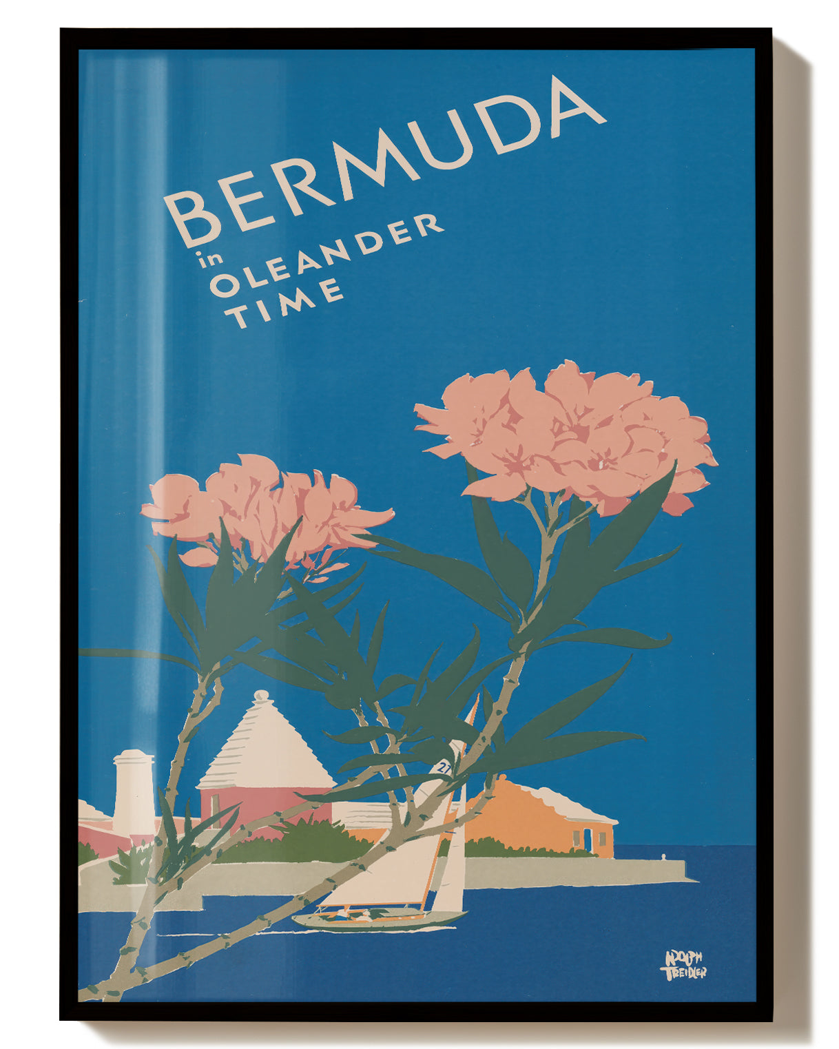 Vintage Bermuda Reise Poster – Klassisches Strandmotiv Poster – FineArt Wandbild, moderne Kunst & Fine Art Print von Spawnd, handgefertigt & Made in Germany