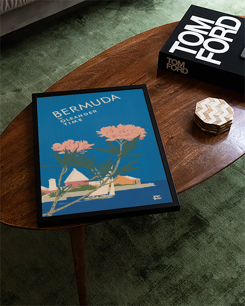 Vintage Bermuda Reise Poster – Klassisches Strandmotiv Poster – FineArt Wandbild, moderne Kunst & Fine Art Print von Spawnd, handgefertigt & Made in Germany