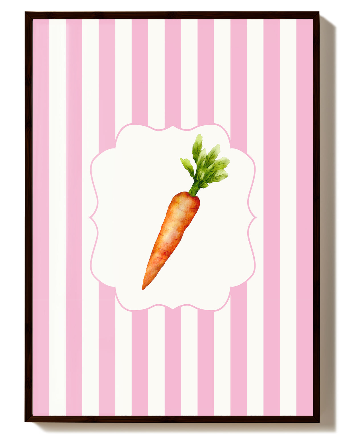 Karotten Poster – Carrot Poster – FineArt Wandbild, moderne Kunst & Fine Art Print von Spawnd, handgefertigt & Made in Germany
