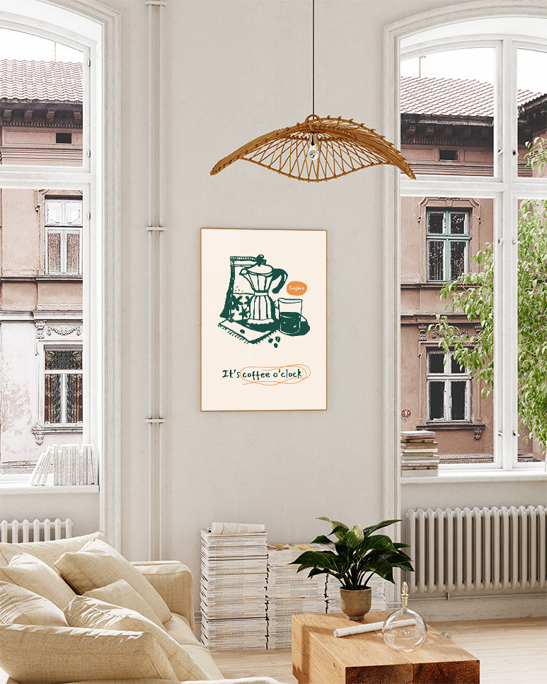 Coffee O’Clock Typografie Poster – Coffee OClock