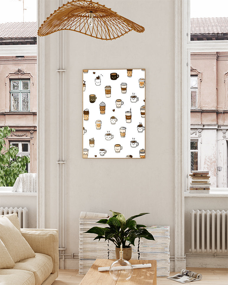 Coffee Pattern Küchenposter – Coffee Pattern