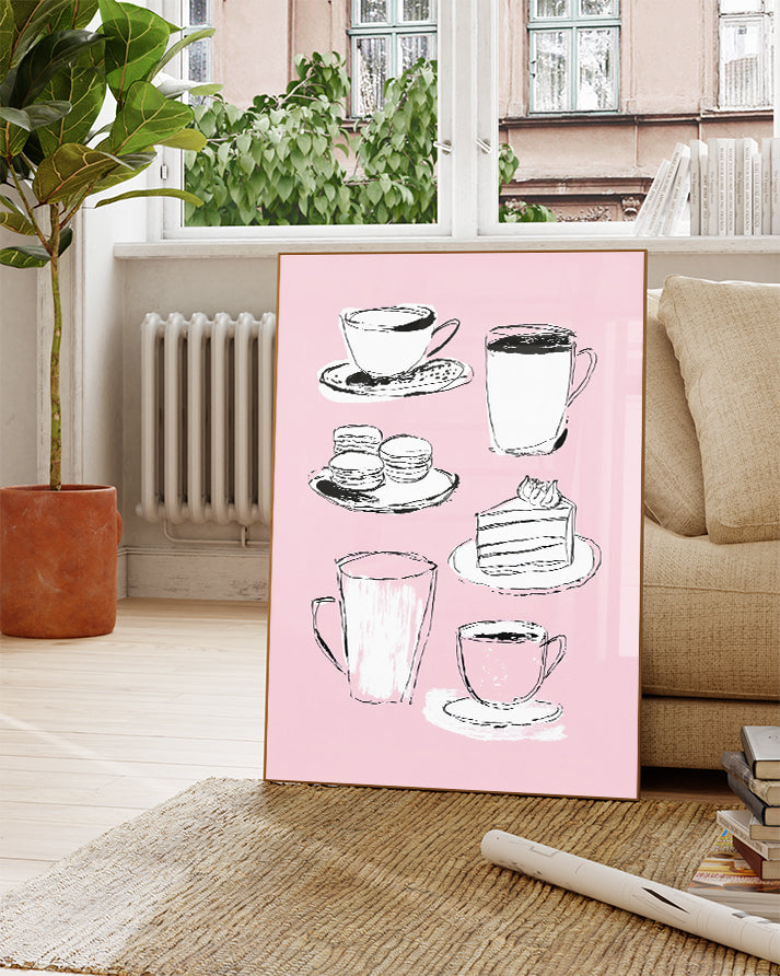 Minimalistisches Kaffee Poster modern – Coffee Time
